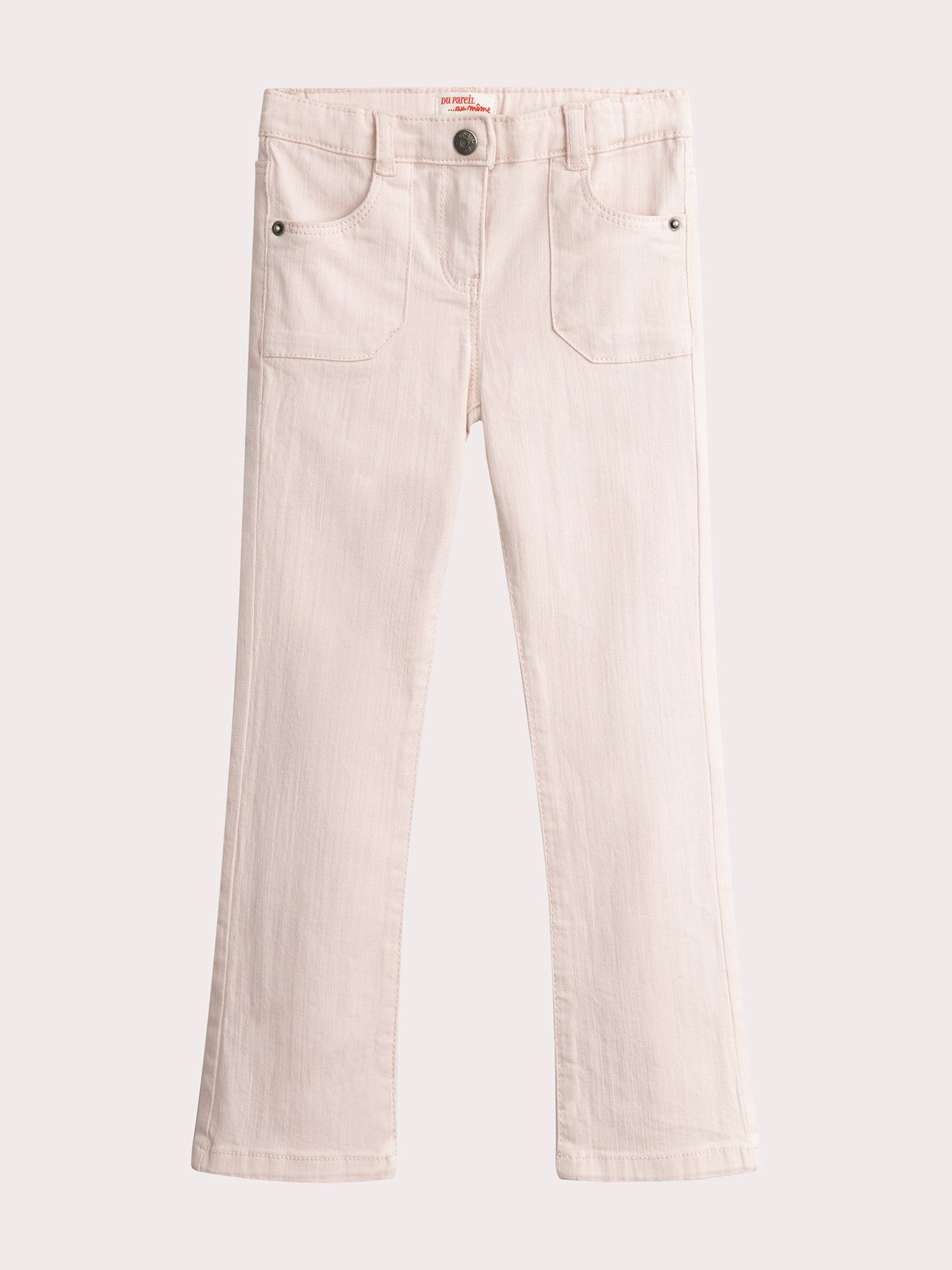 Jean en denim rose coupe flare pour fille