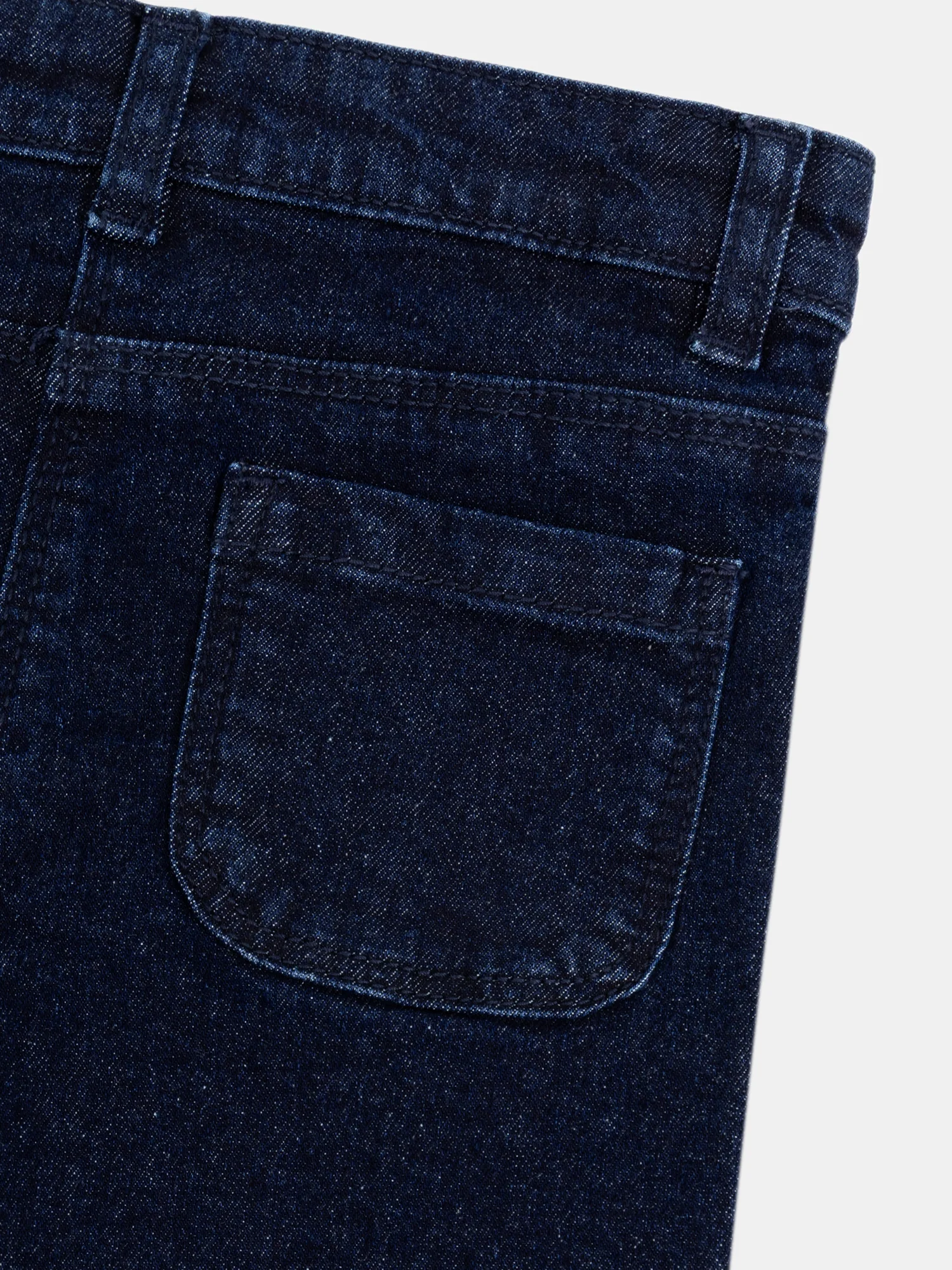 Jean en denim bleu foncé a poches pour fille - Image 2