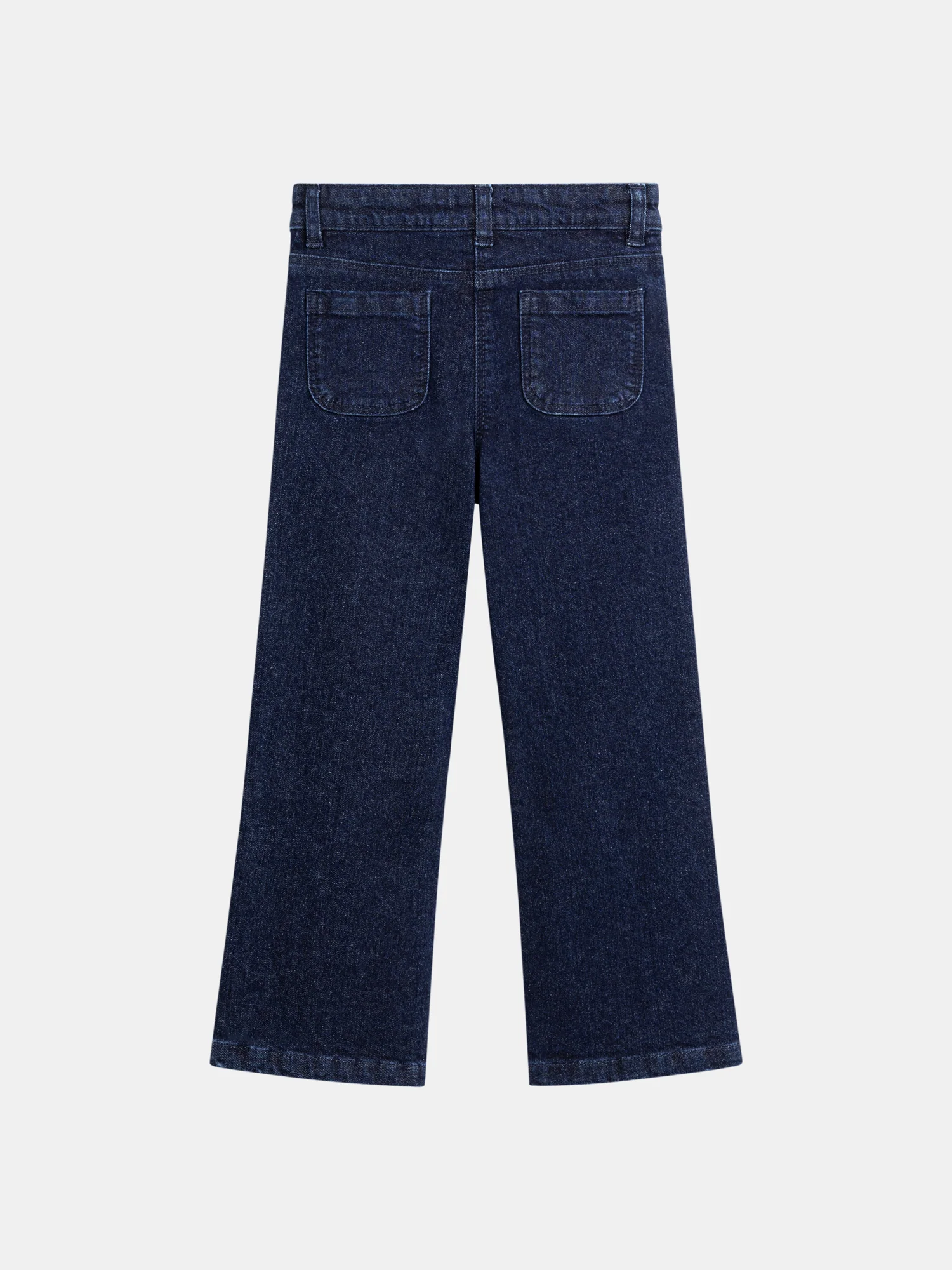 Jean en denim bleu foncé a poches pour fille - Image 3