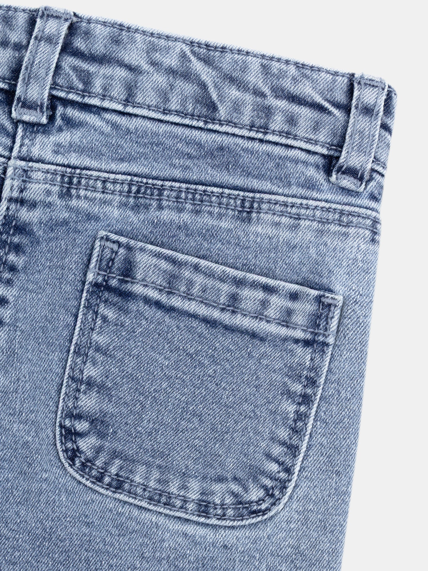 Jean en denim bleu clair a poches pour fille - Image 3