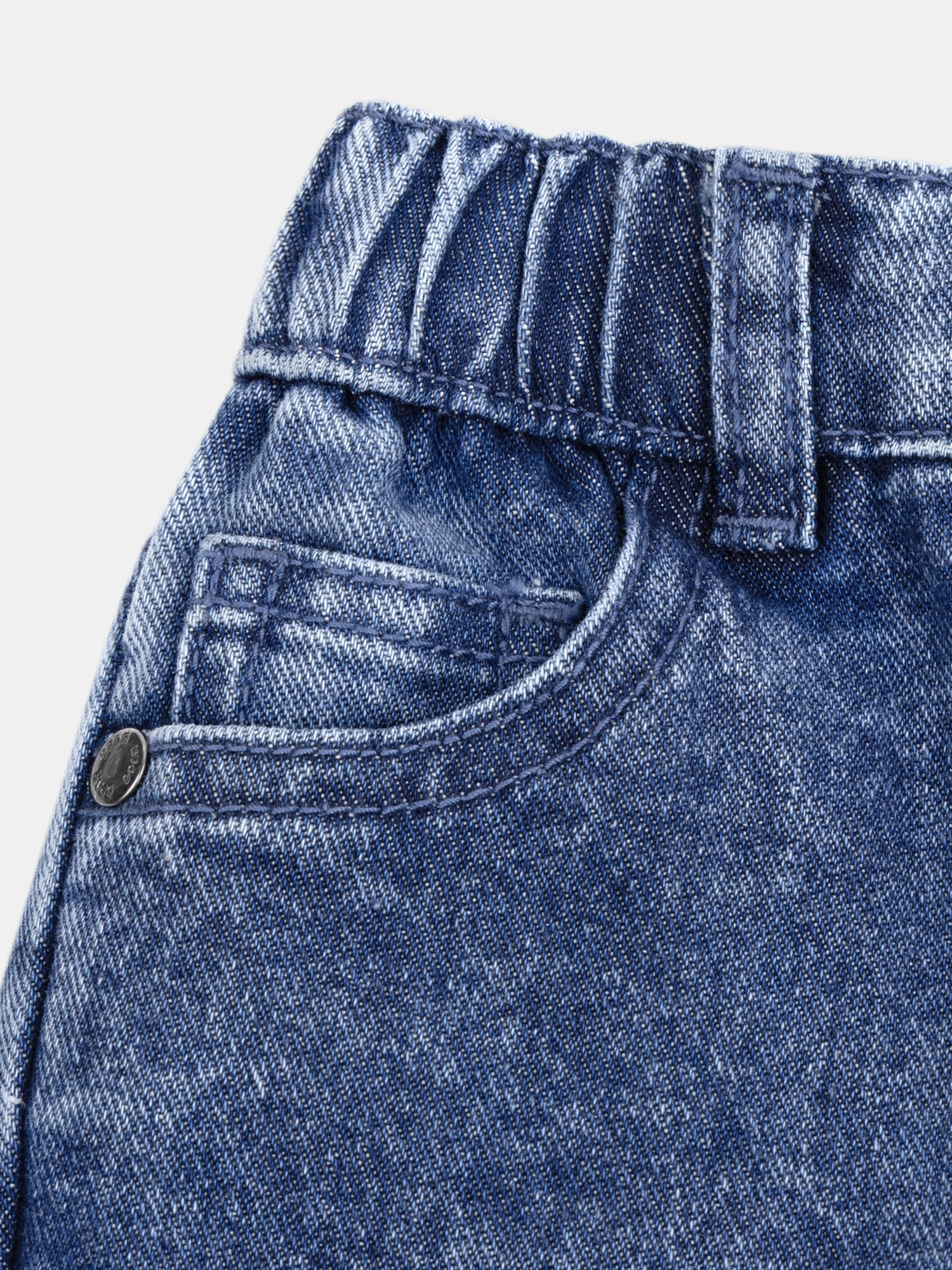 Jean en denim bleu à poches pour garçon - Image 3