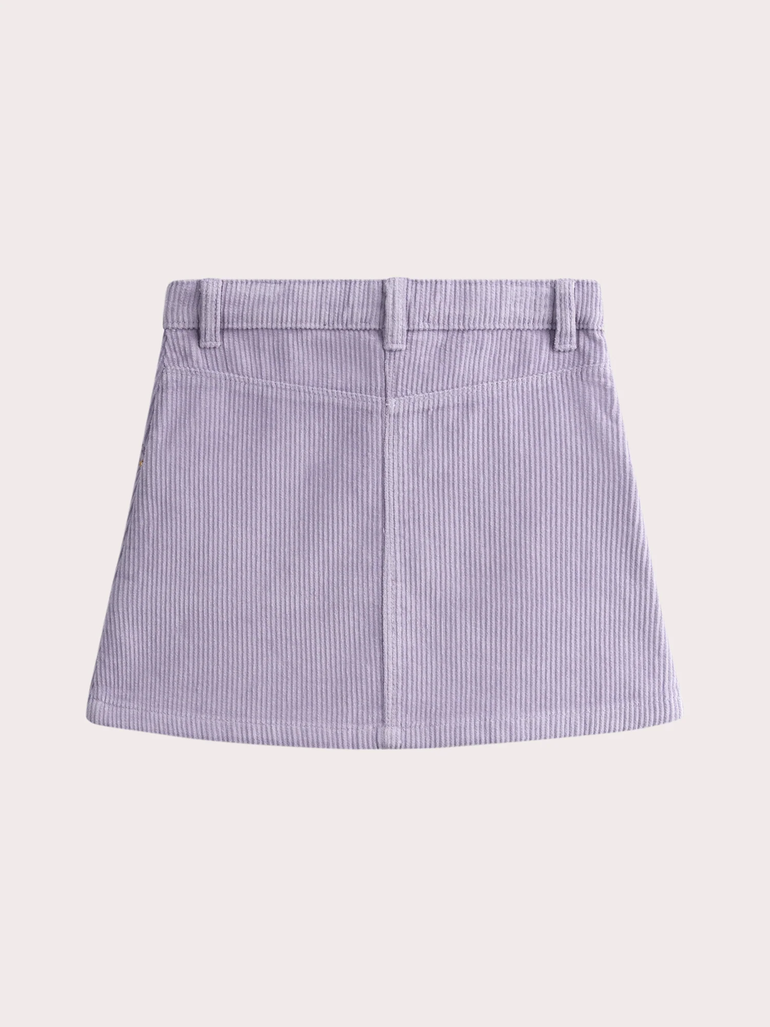 Jupe courte violette en velours côtelé pour fille - Image 4