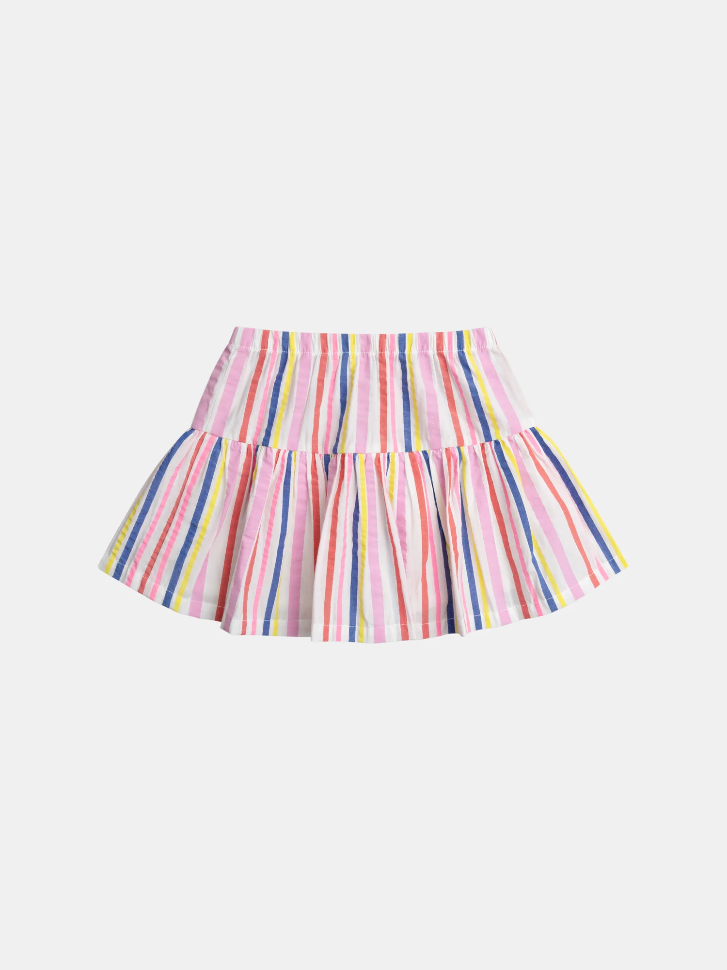 Jupe doublure short écrue rayures multicolores pour fille - Image 6
