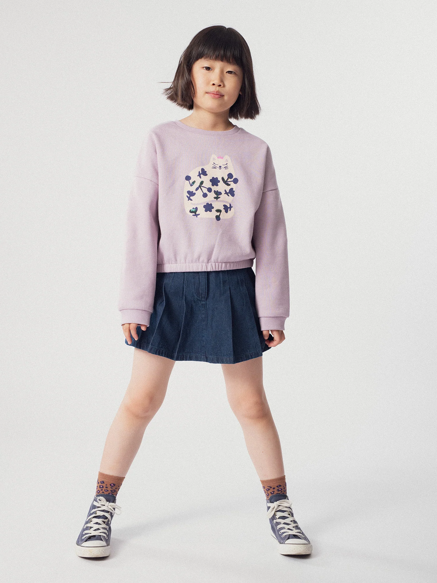 Jupe short à plis plats fille - Image 2