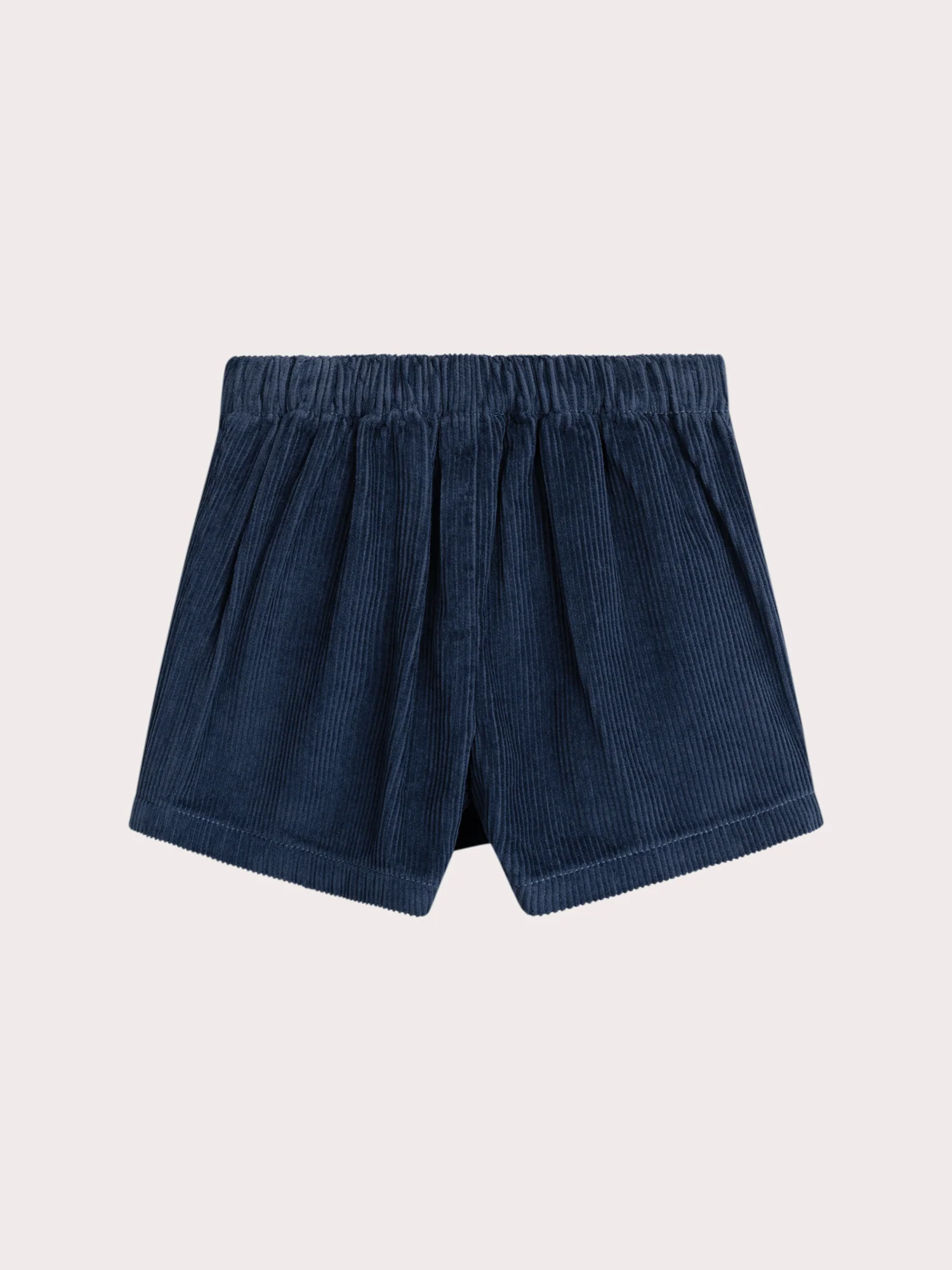 Jupe short bleu foncé en velours grosses côtes - Image 3