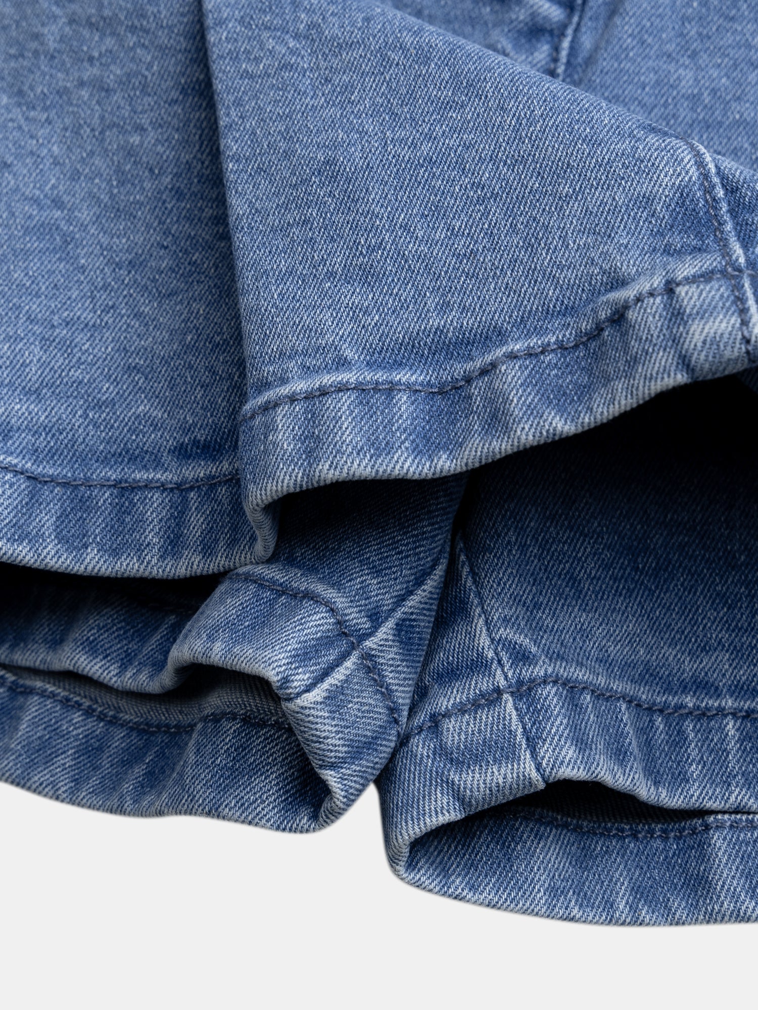 Jupe short plissée en denim pour fille - Image 5