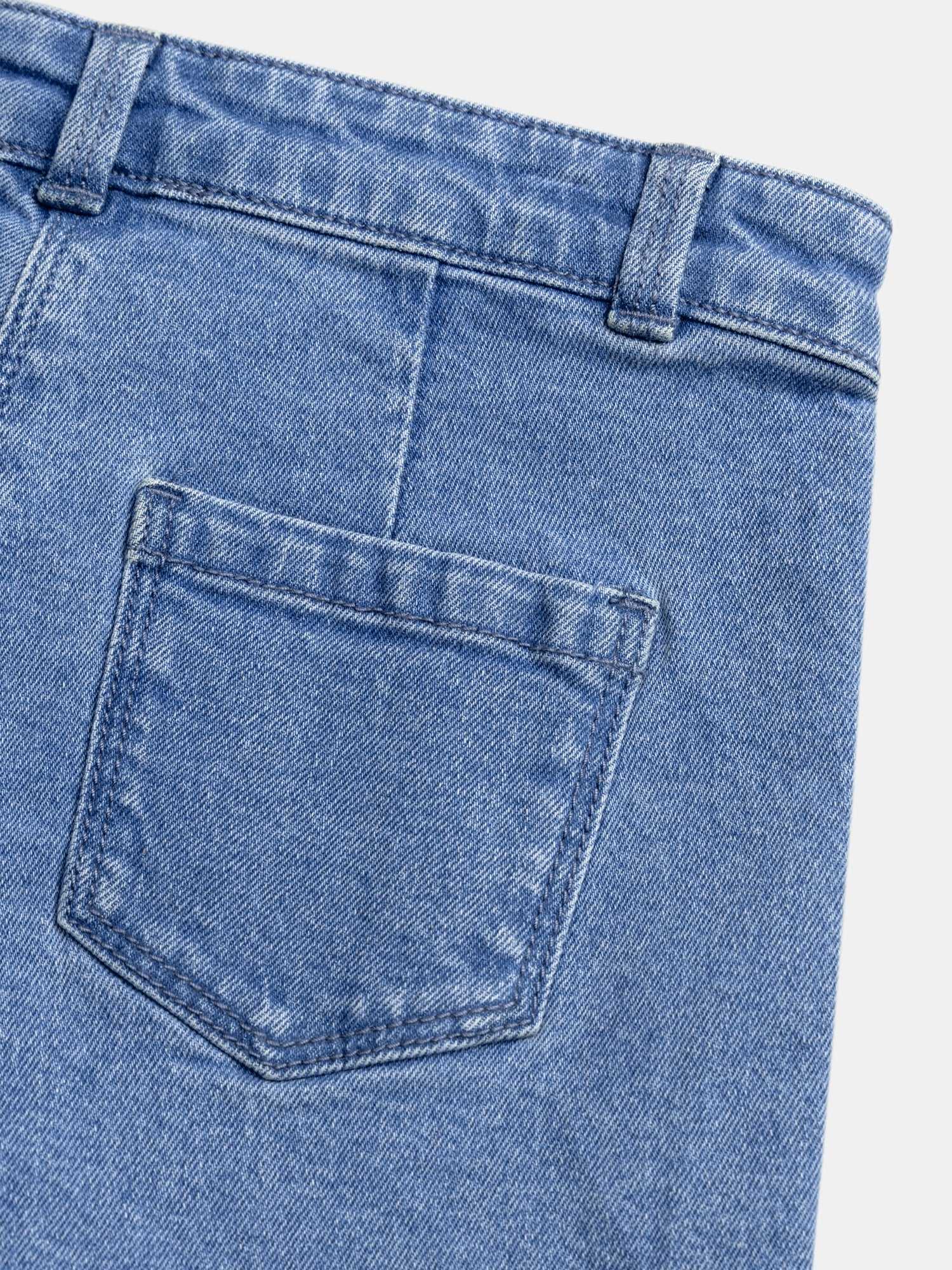 Jupe short plissée en denim pour fille - Image 6