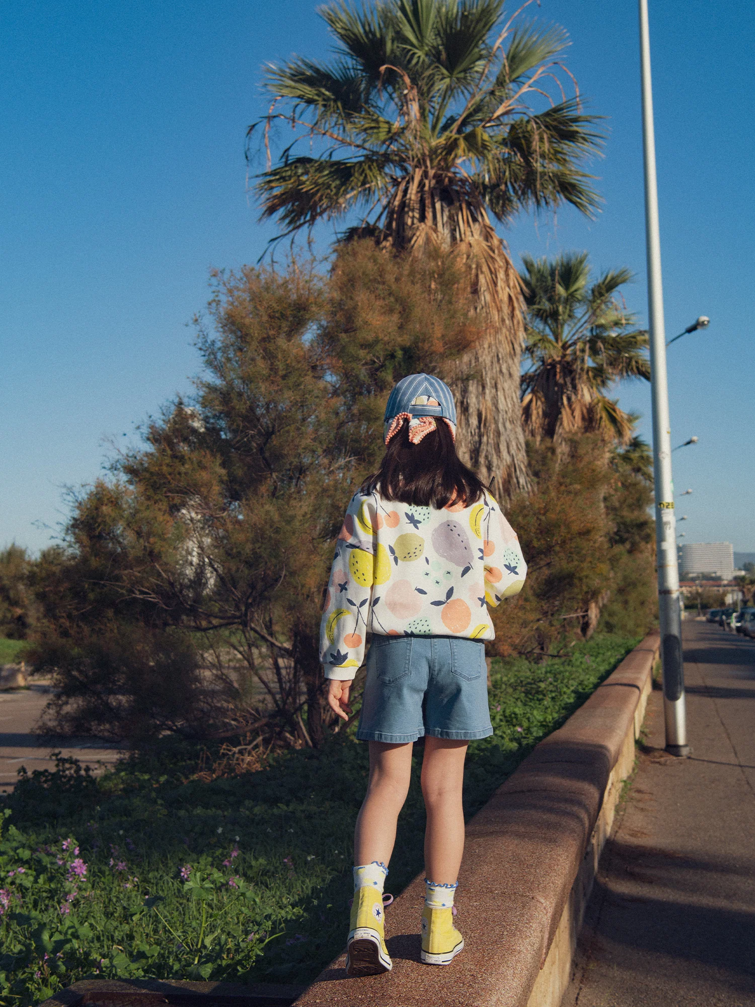 Jupe short plissée en denim pour fille - Image 8