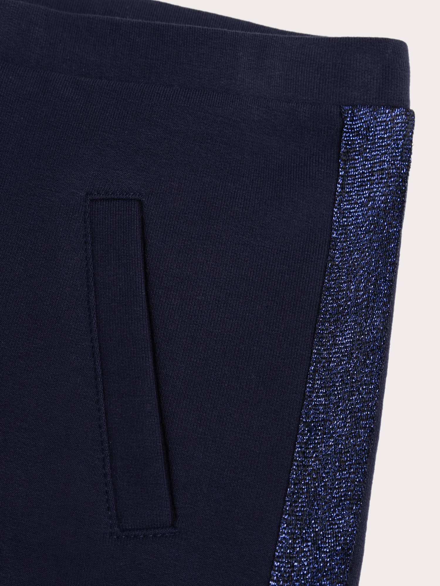 Legging bleu marine à bandes brillantes - Image 2
