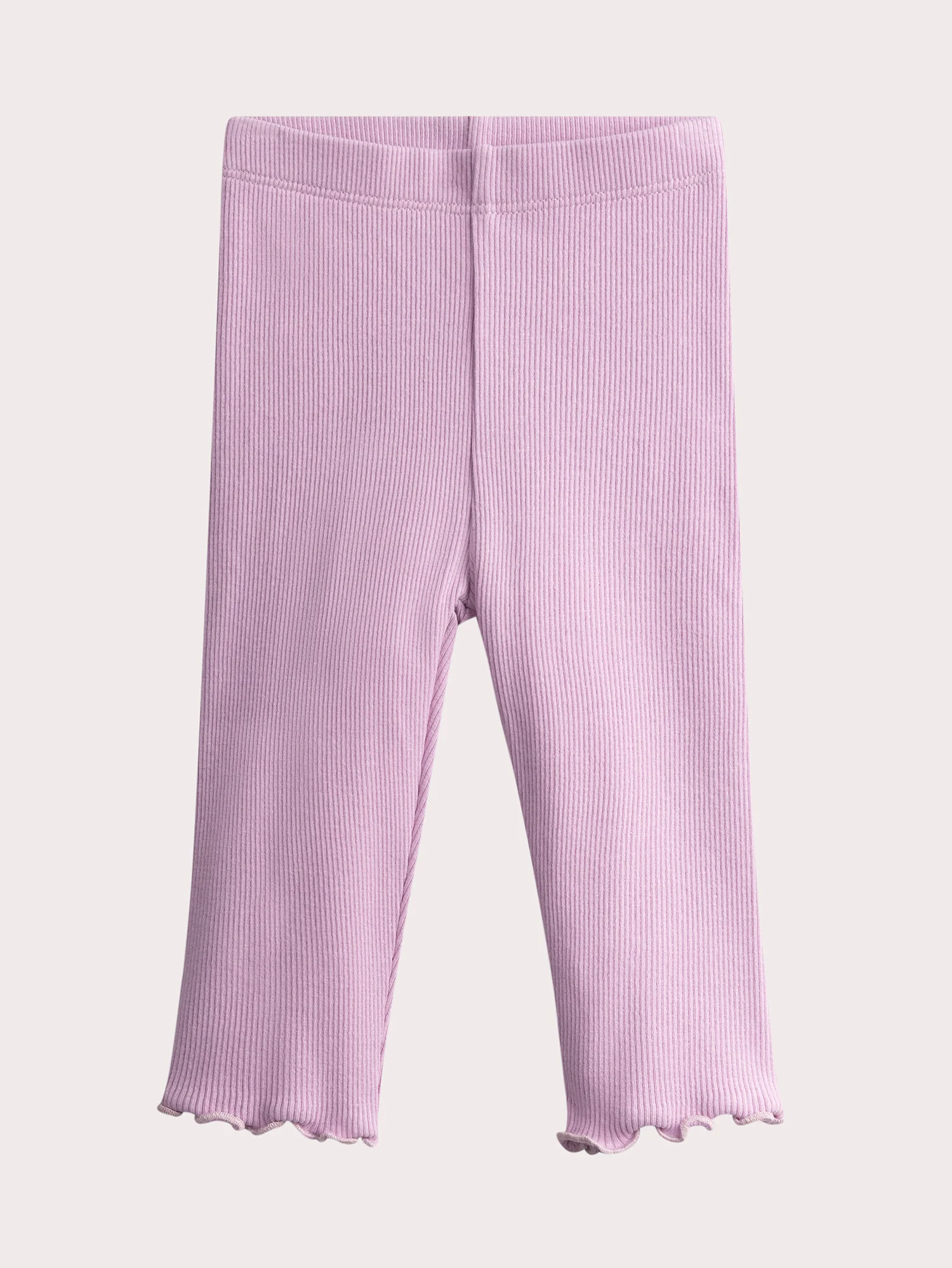 Legging côtelé lilas pour bébé fille