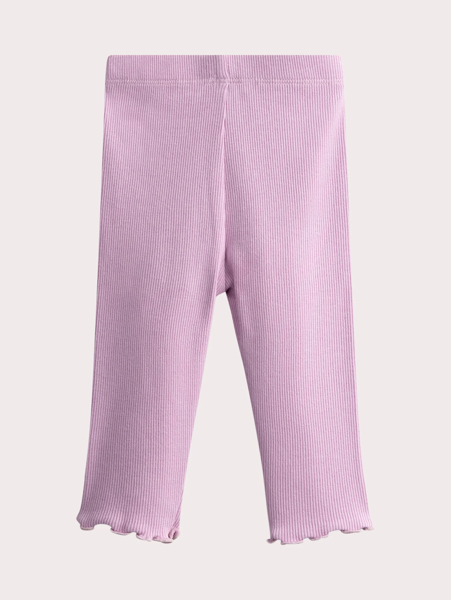 Legging côtelé lilas pour bébé fille - Image 3