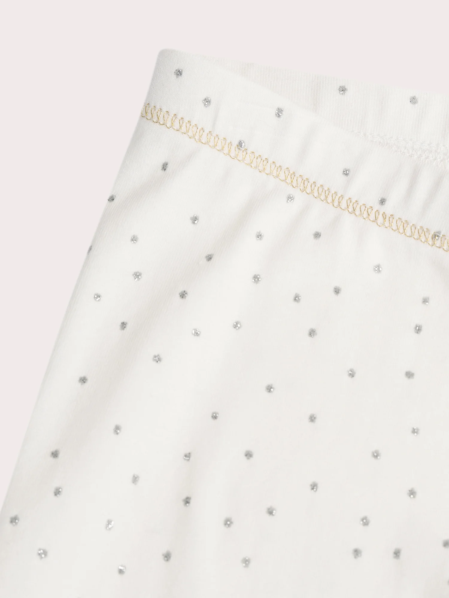 Legging écru à imprimé pois pour fille - Image 2