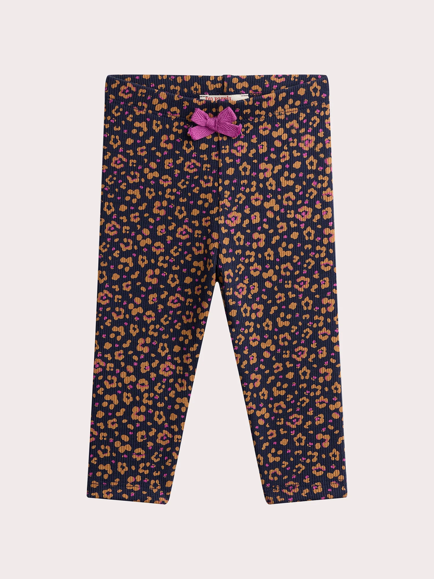 Legging en côte imprimé fantaisie pour bébé fille