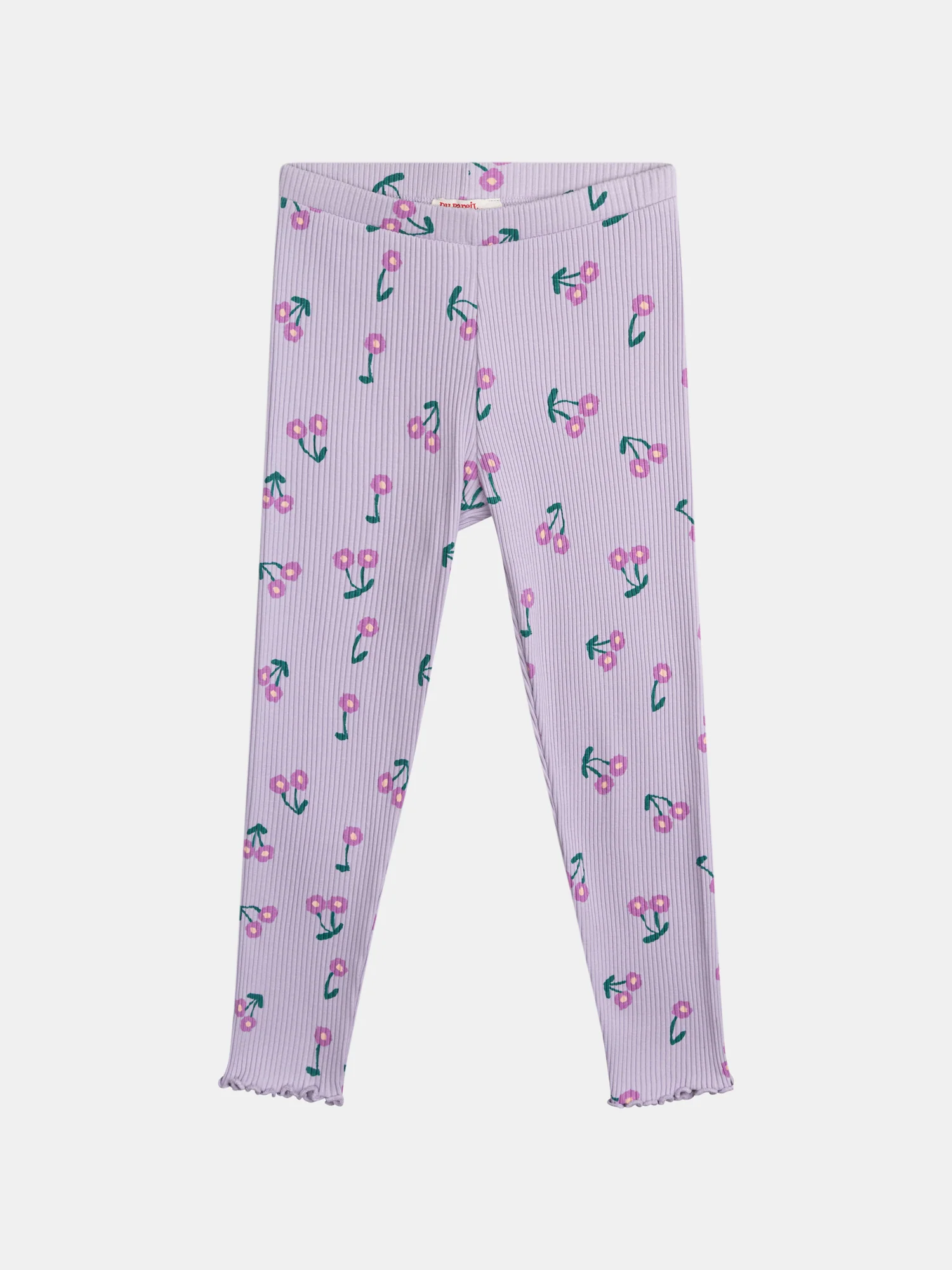 Legging lilas à fleurs pour fille