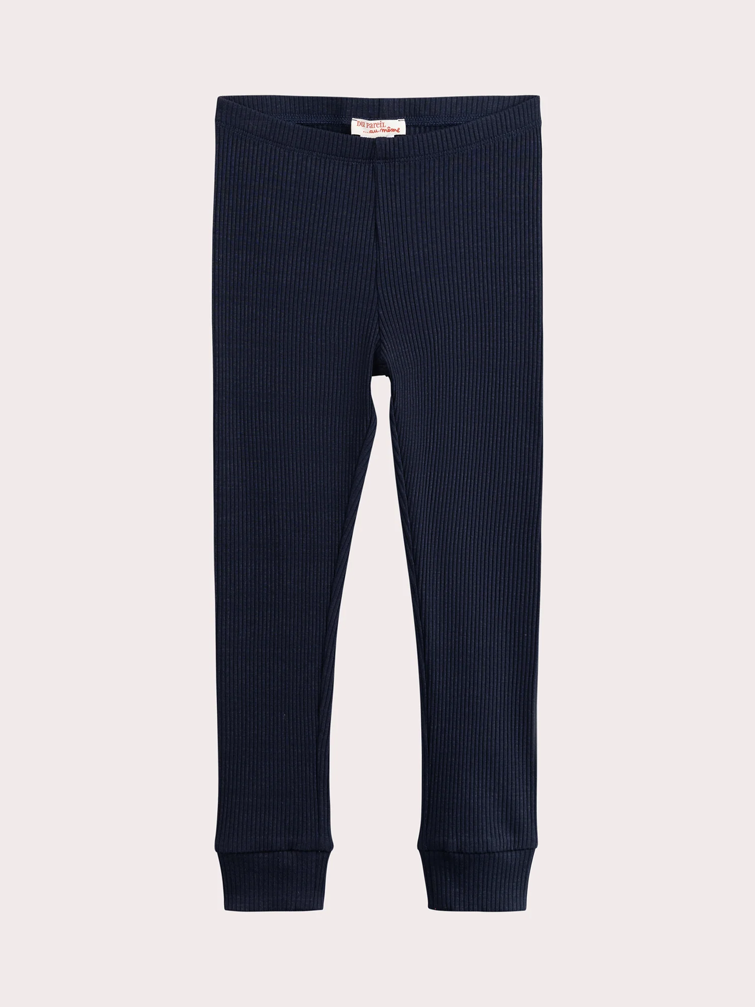 Legging marine côtelé pour fille