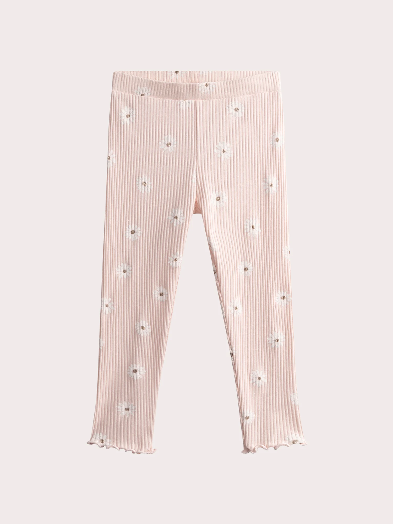 Legging rose clair à imprimé fleuri pour fille