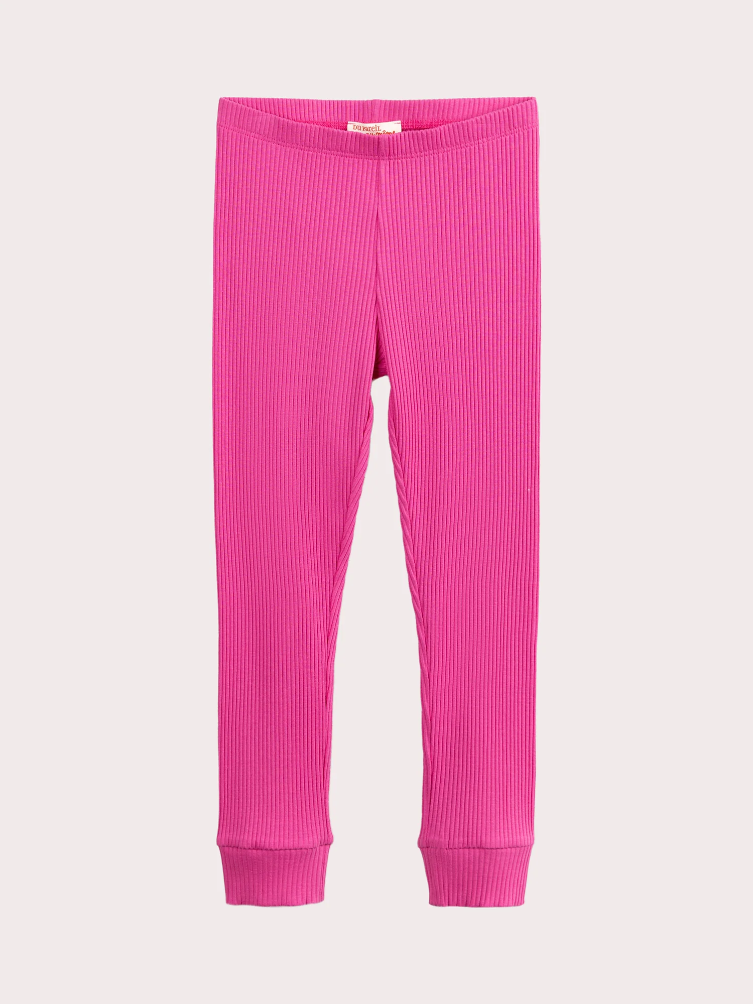 Legging rose côtelé pour fille