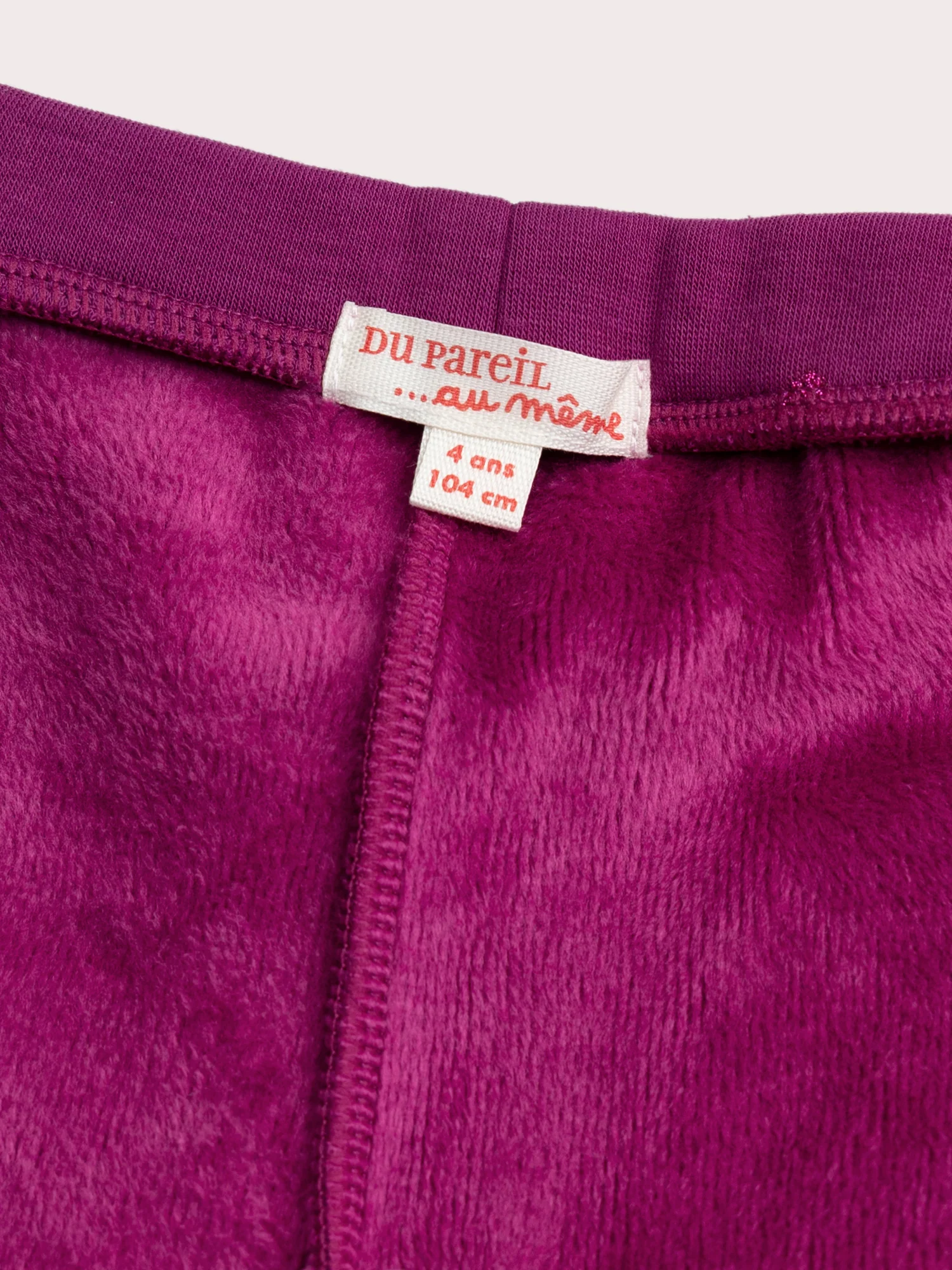 Legging rose imprimé coeur pailleté - Image 3
