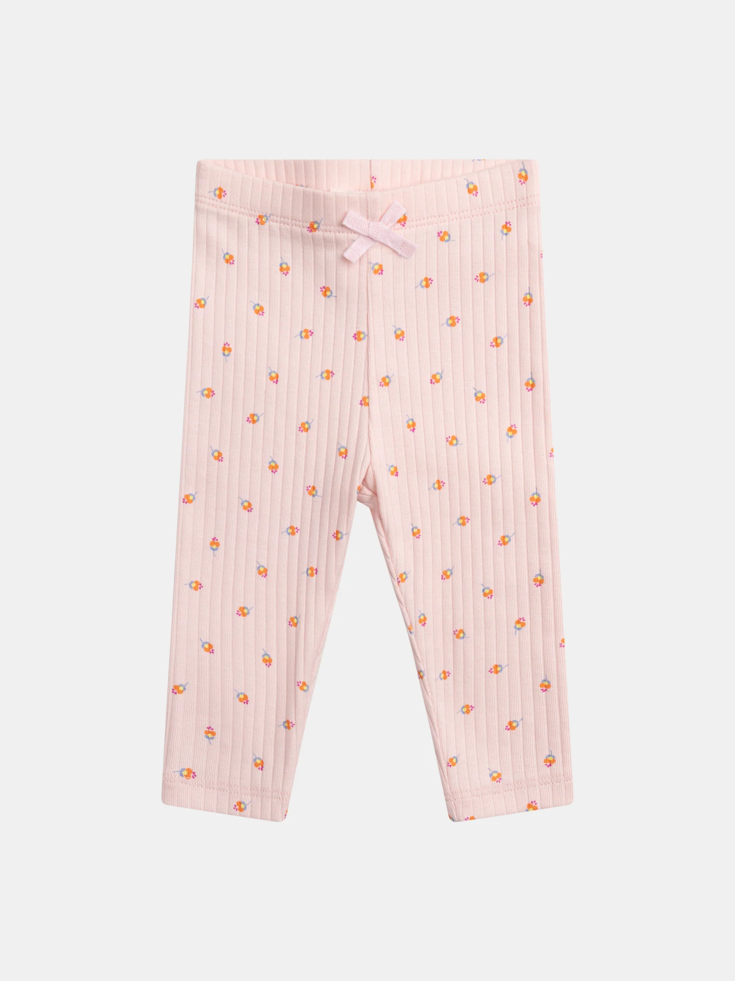 Legging rose imprimé fleurs pour bébé fille