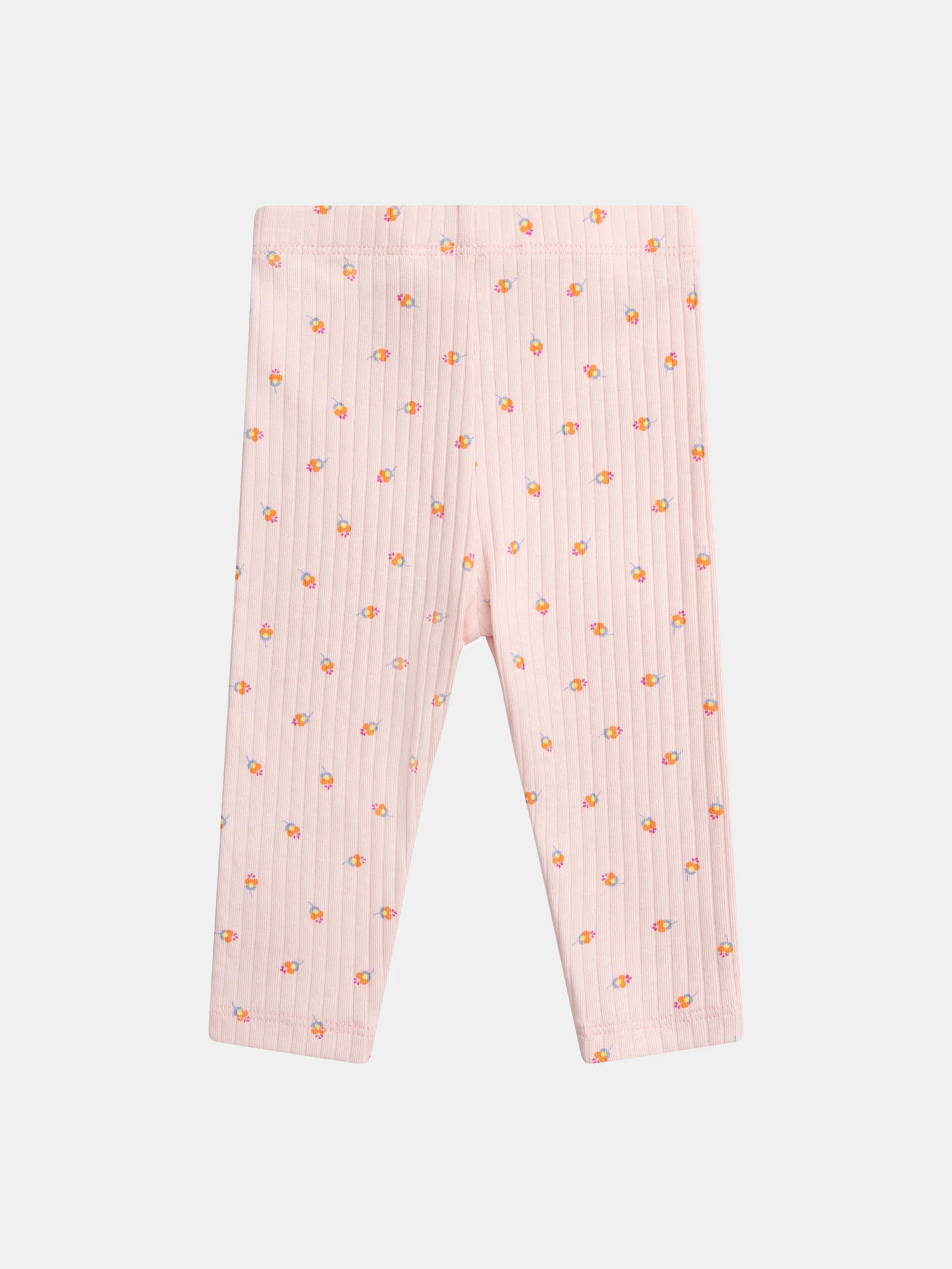 Legging rose imprimé fleurs pour bébé fille - Image 3