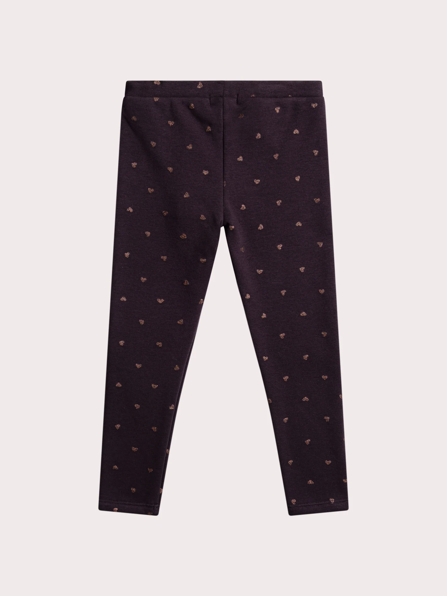 Legging violet imprimé coeur pailleté - Image 3