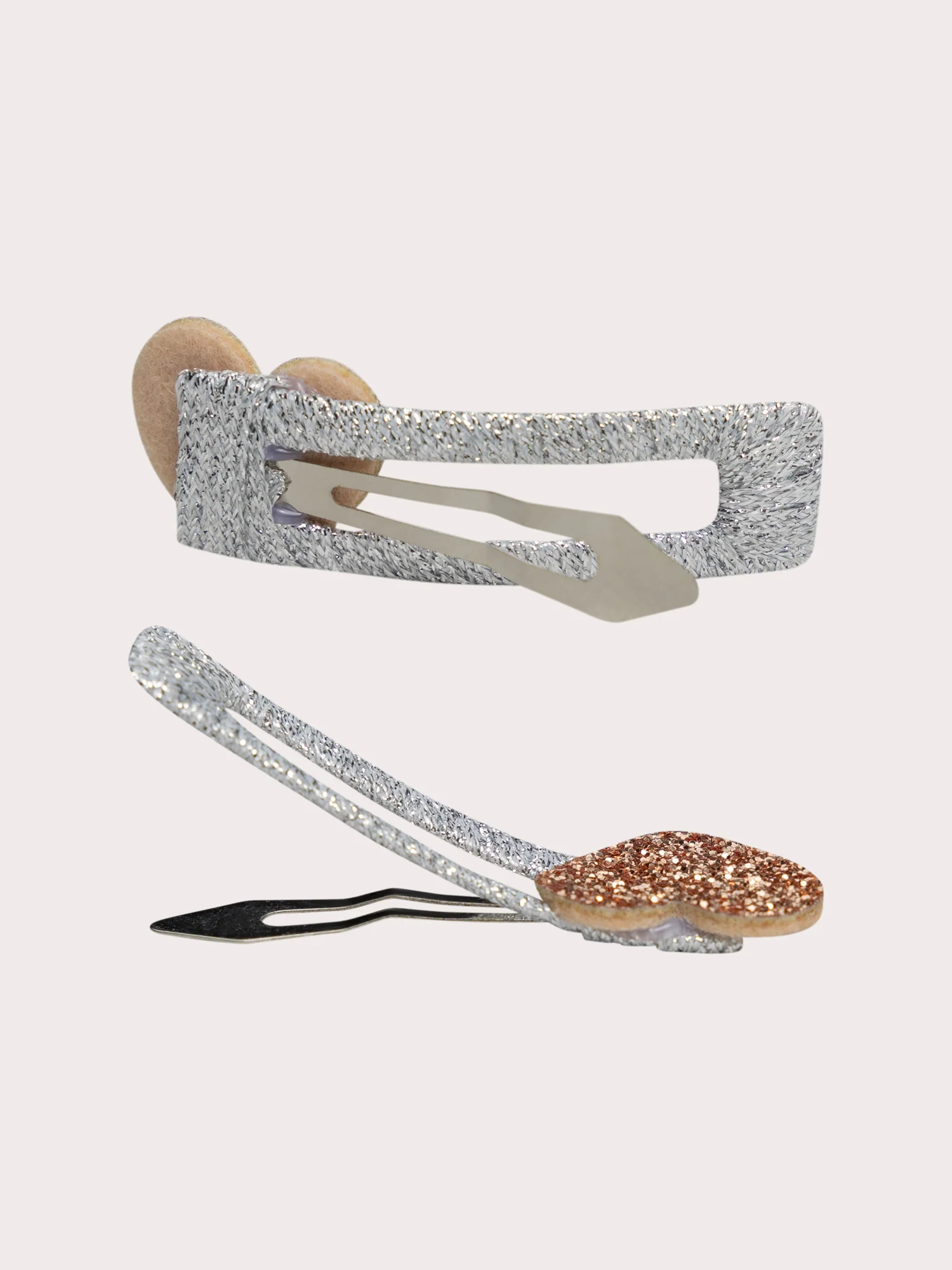 Lot de 2 barrettes avec animation 3D cœur pour fille - Image 2