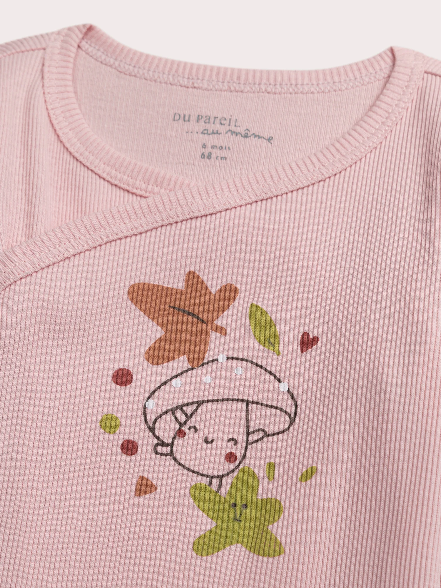Lot de 2 bodies de naissance motif champignon pour bébé fille - Image 3
