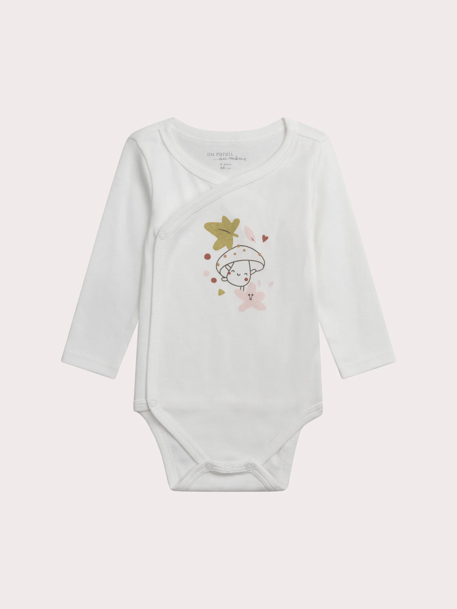 Lot de 2 bodies de naissance motif champignon pour bébé fille - Image 5