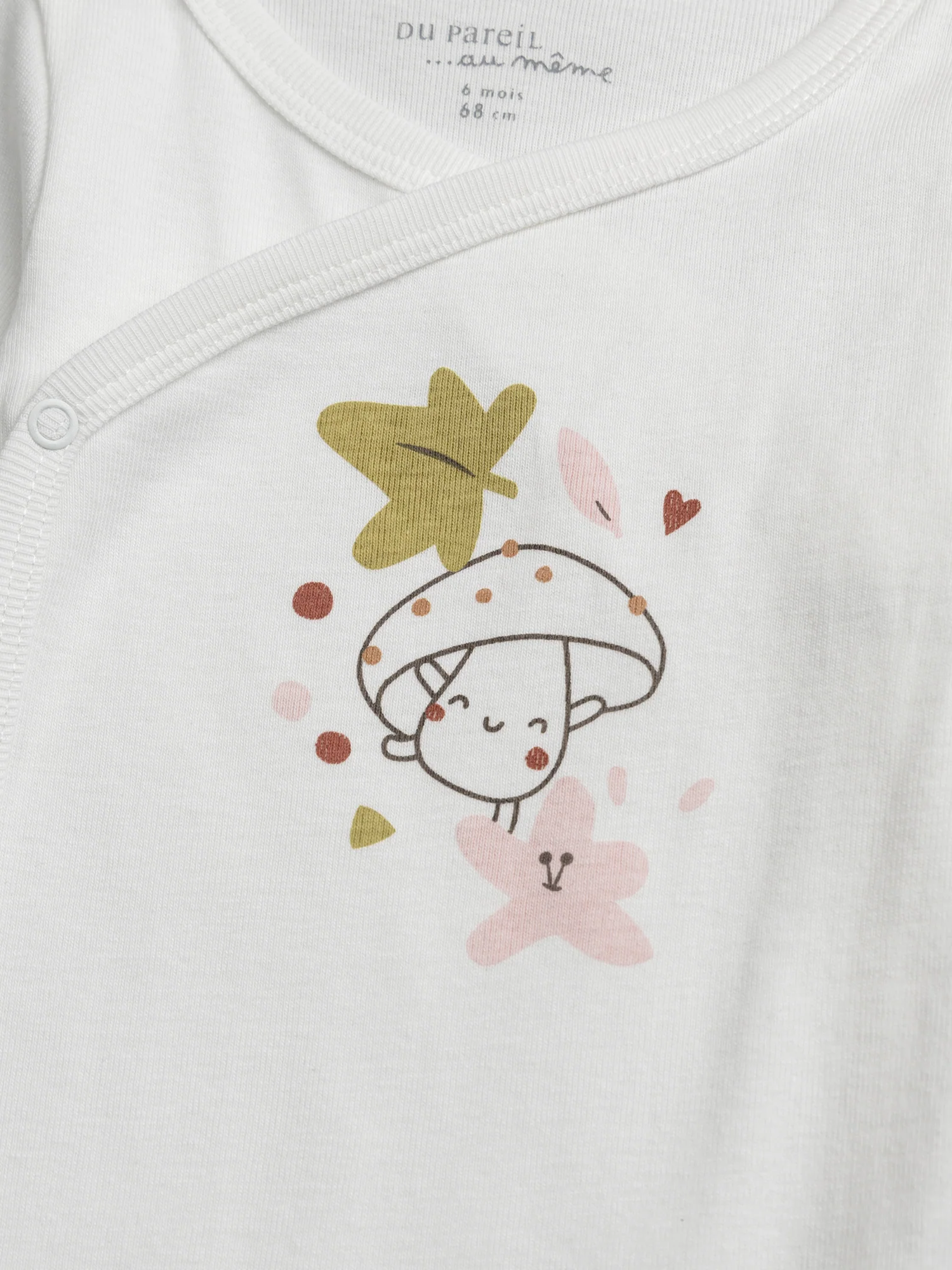 Lot de 2 bodies de naissance motif champignon pour bébé fille - Image 6