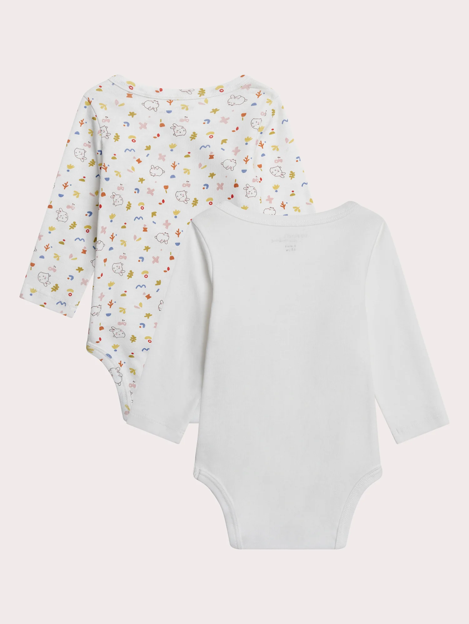 Lot de 2 bodies naissance blancs imprimés lapin - Image 8
