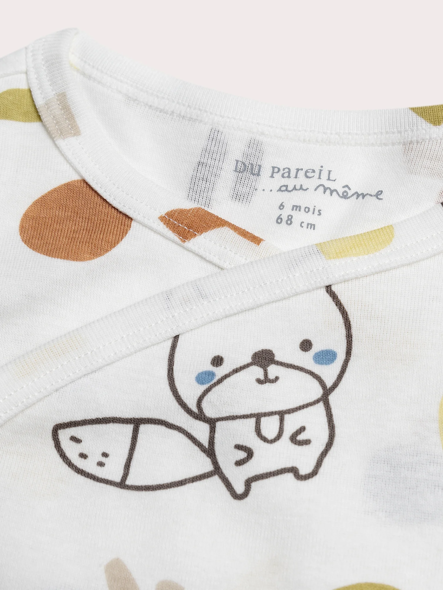 Lot de 2 bodies naissance blancs imprimés renard - Image 3