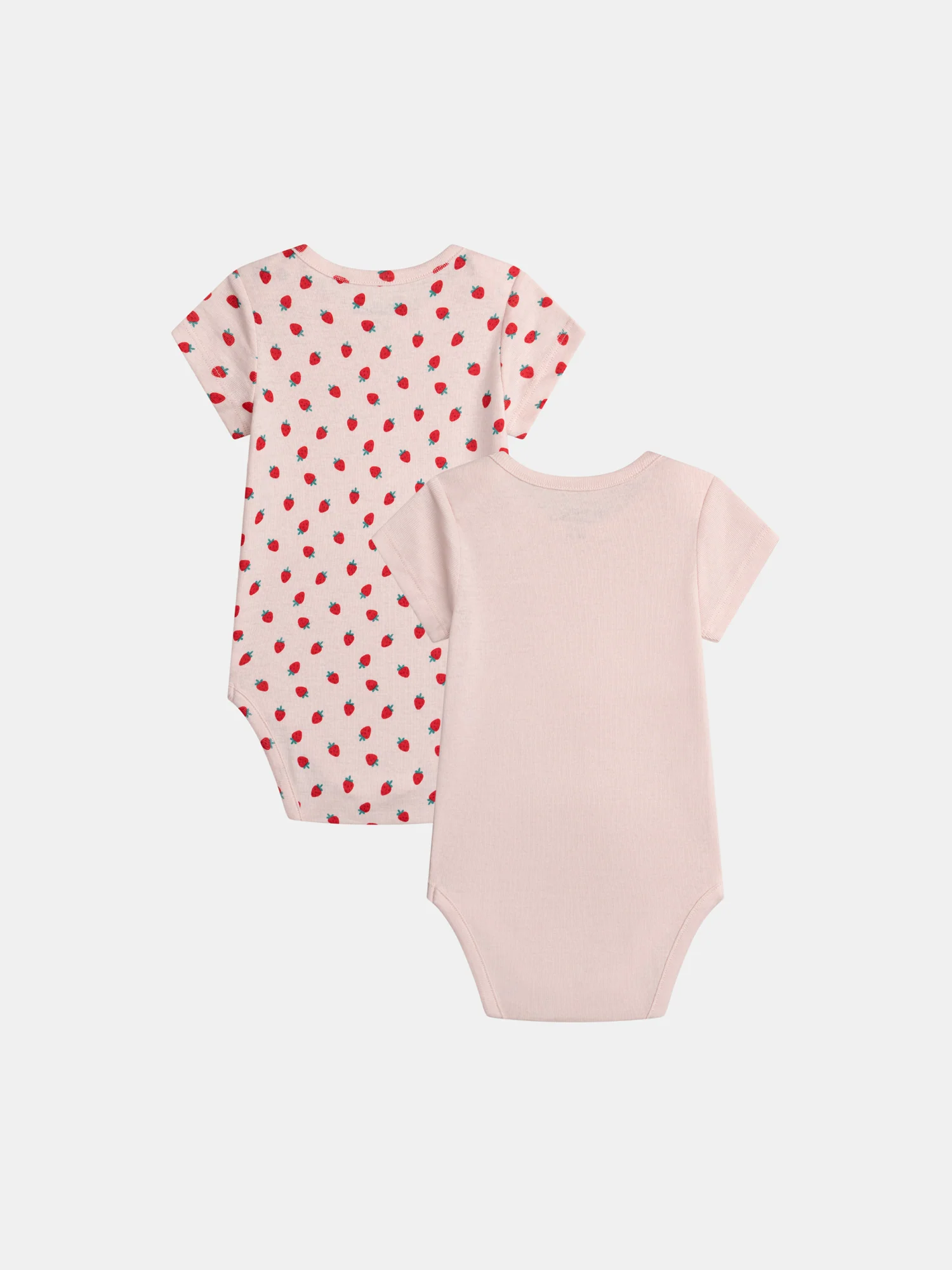 Lot de 2 bodies rose "FRAISE" à manches courtes pour bébé fille - Image 5