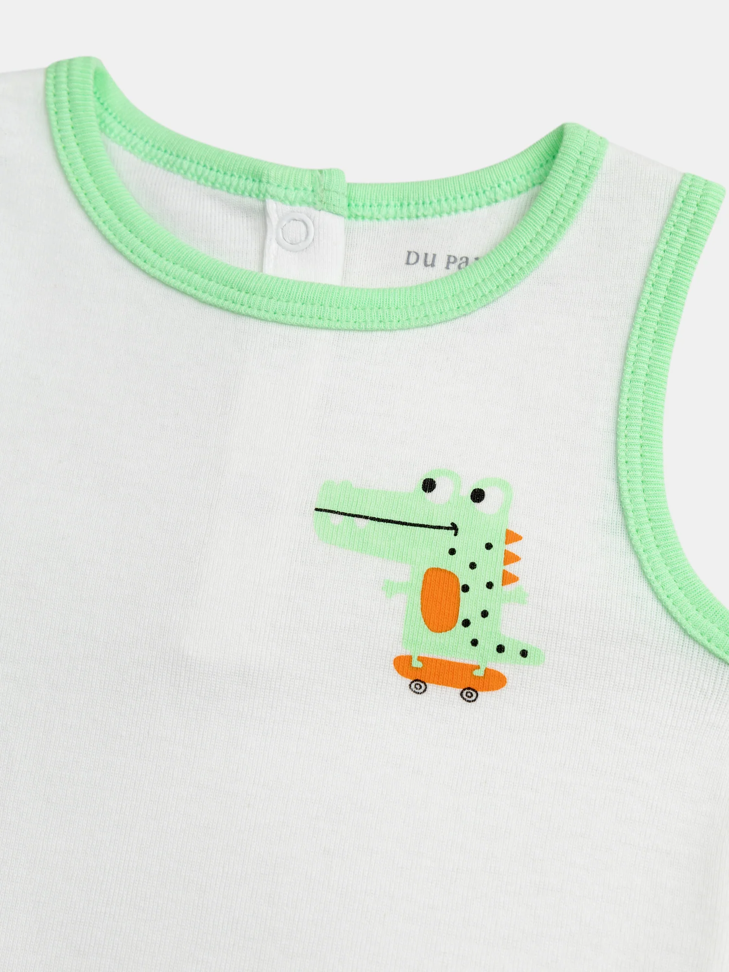 Lot de 2 bodies sans manches à motifs crocodiles pour bébé garçon - Image 2