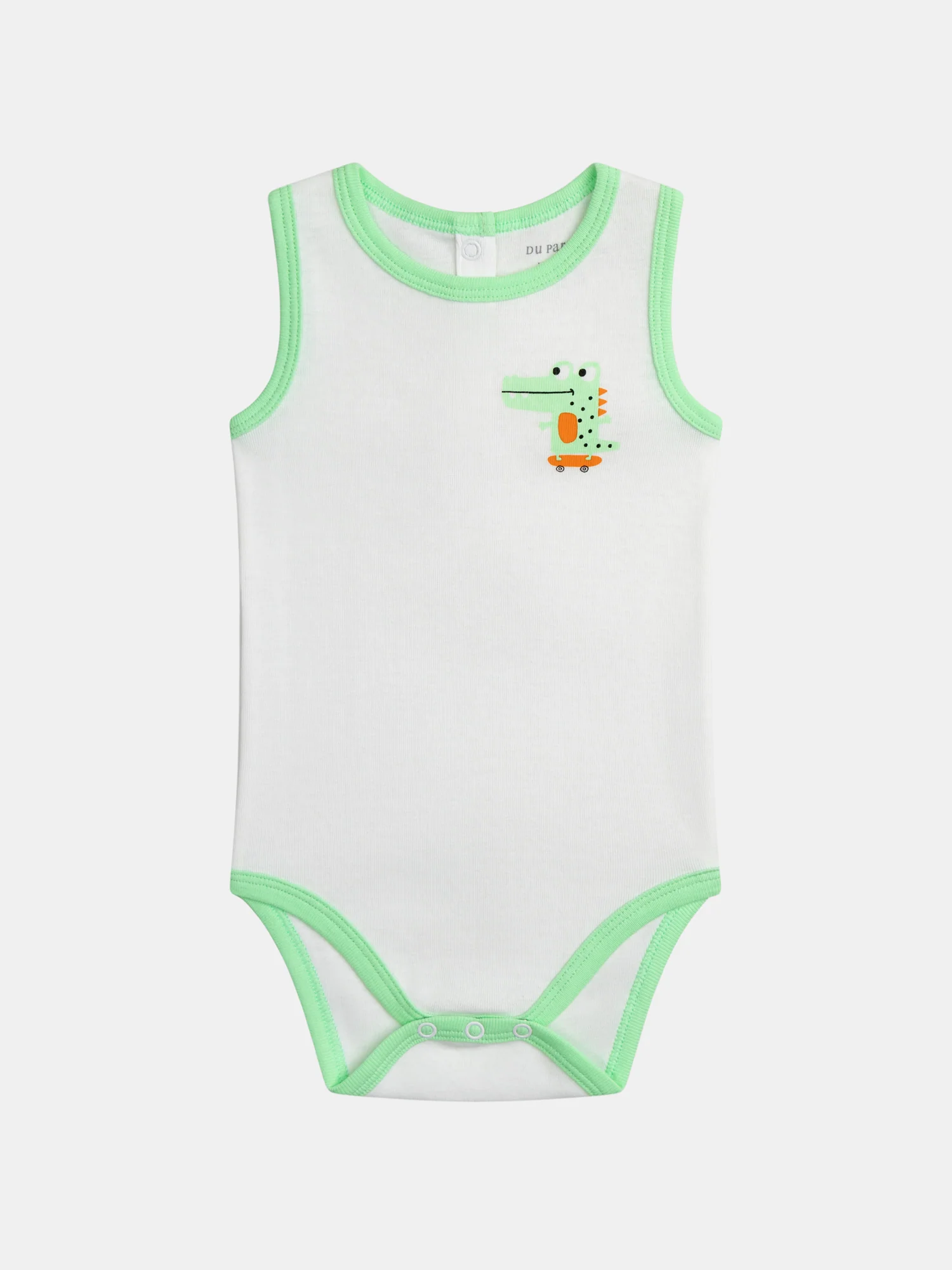 Lot de 2 bodies sans manches à motifs crocodiles pour bébé garçon - Image 3