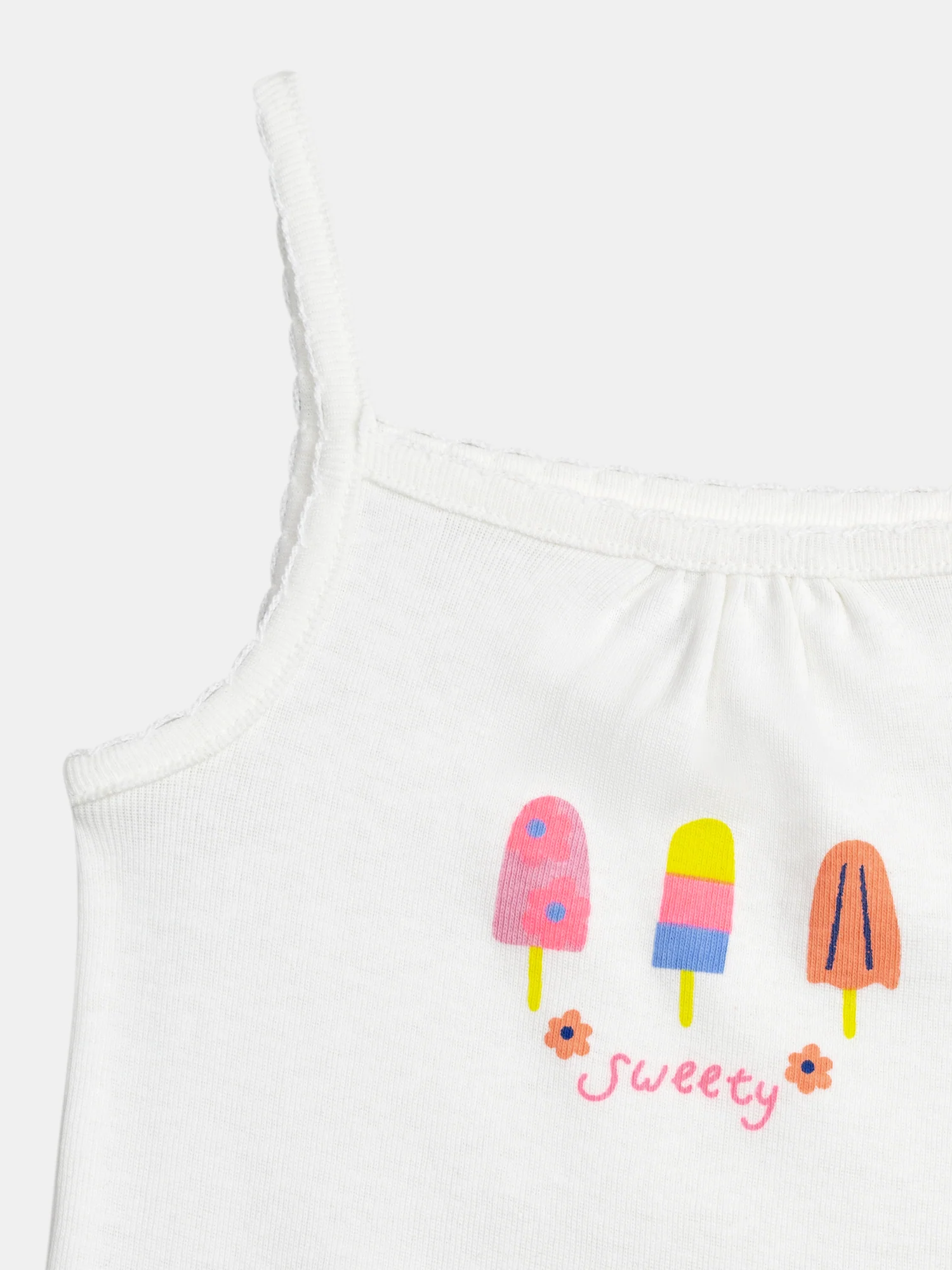 Lot de 2 bodies "SWEET & CHILL" à fines bretelles pour bébé fille - Image 3