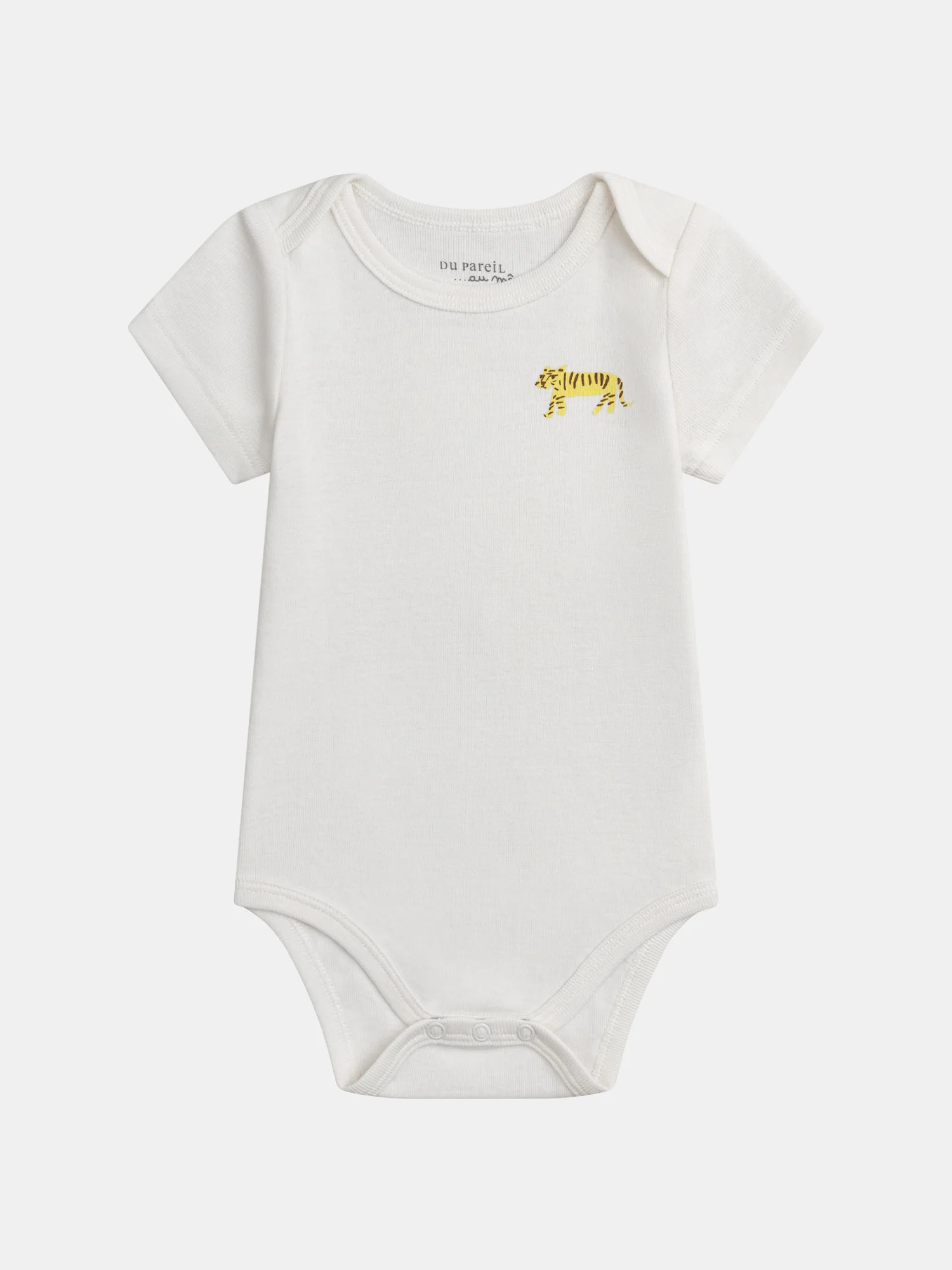 Lot de 2 bodies tigre écru et rayé à manches courtespour bébé garçon - Image 2