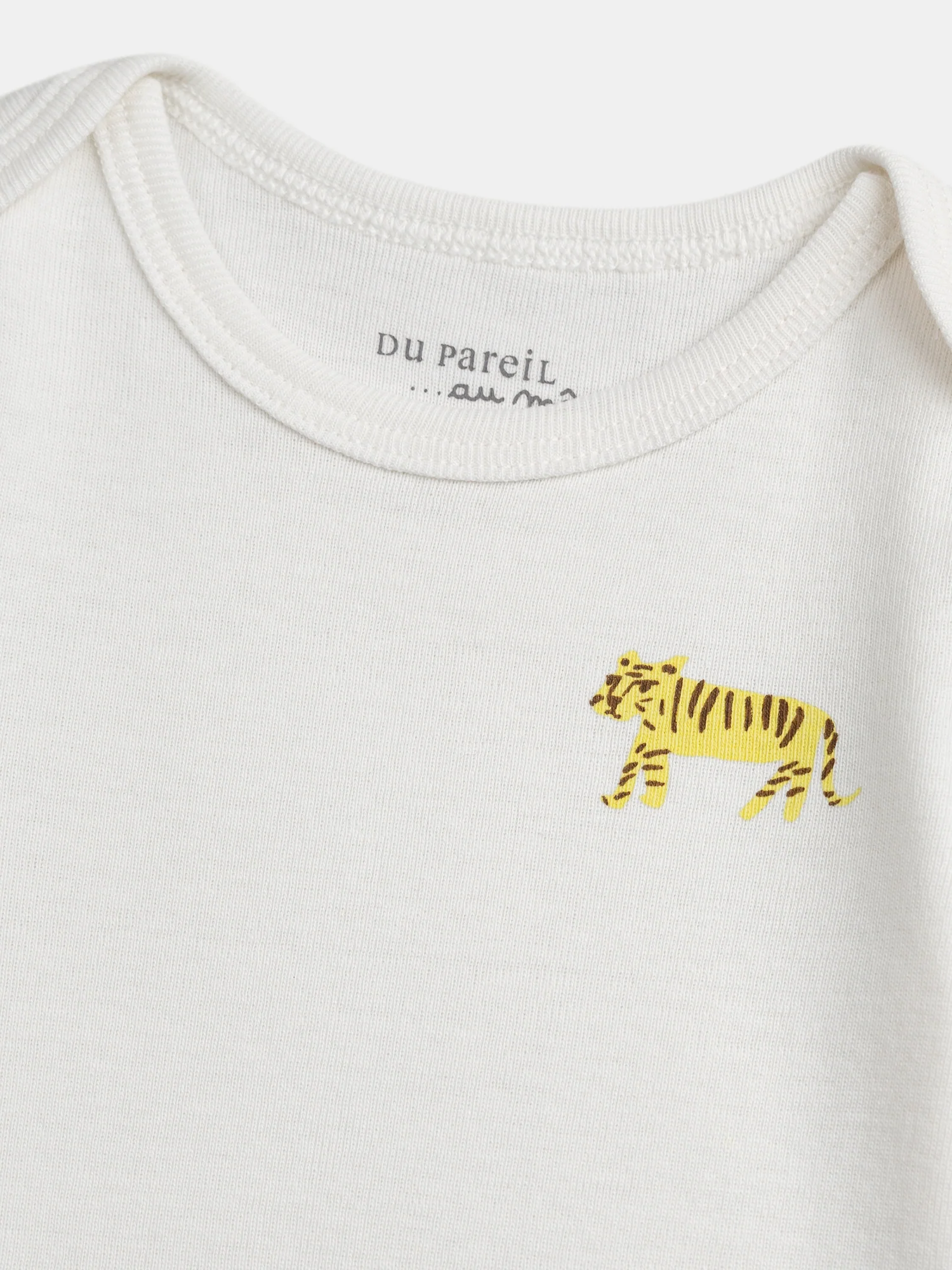Lot de 2 bodies tigre écru et rayé à manches courtespour bébé garçon - Image 3