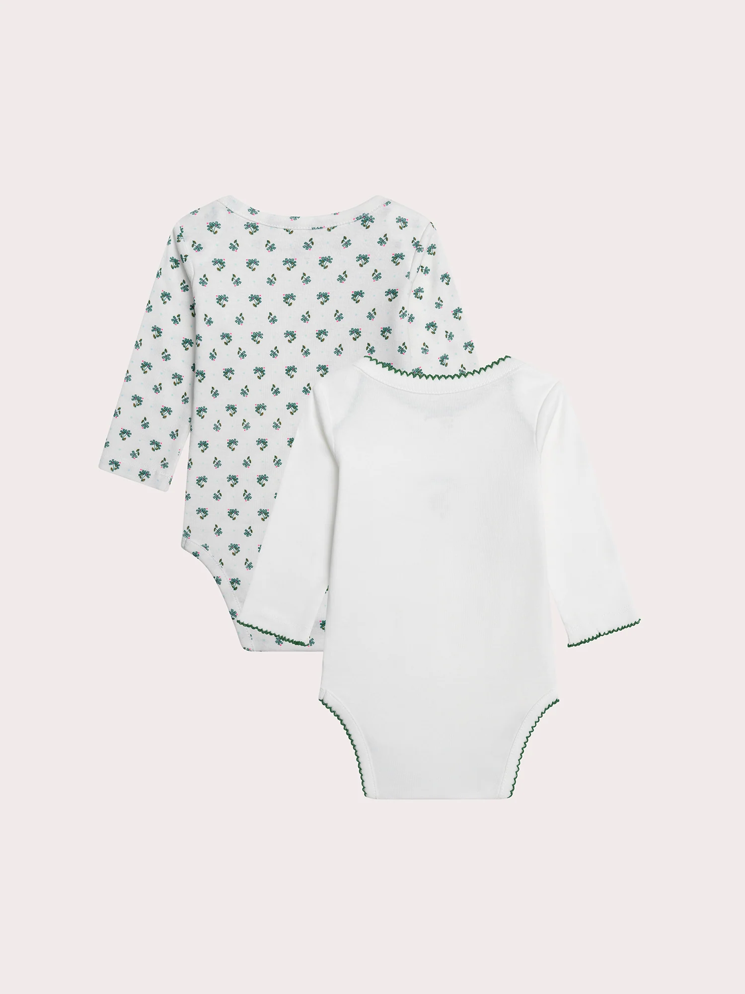 Lot de 2 bodys fleurs pour bébé fille - Image 8