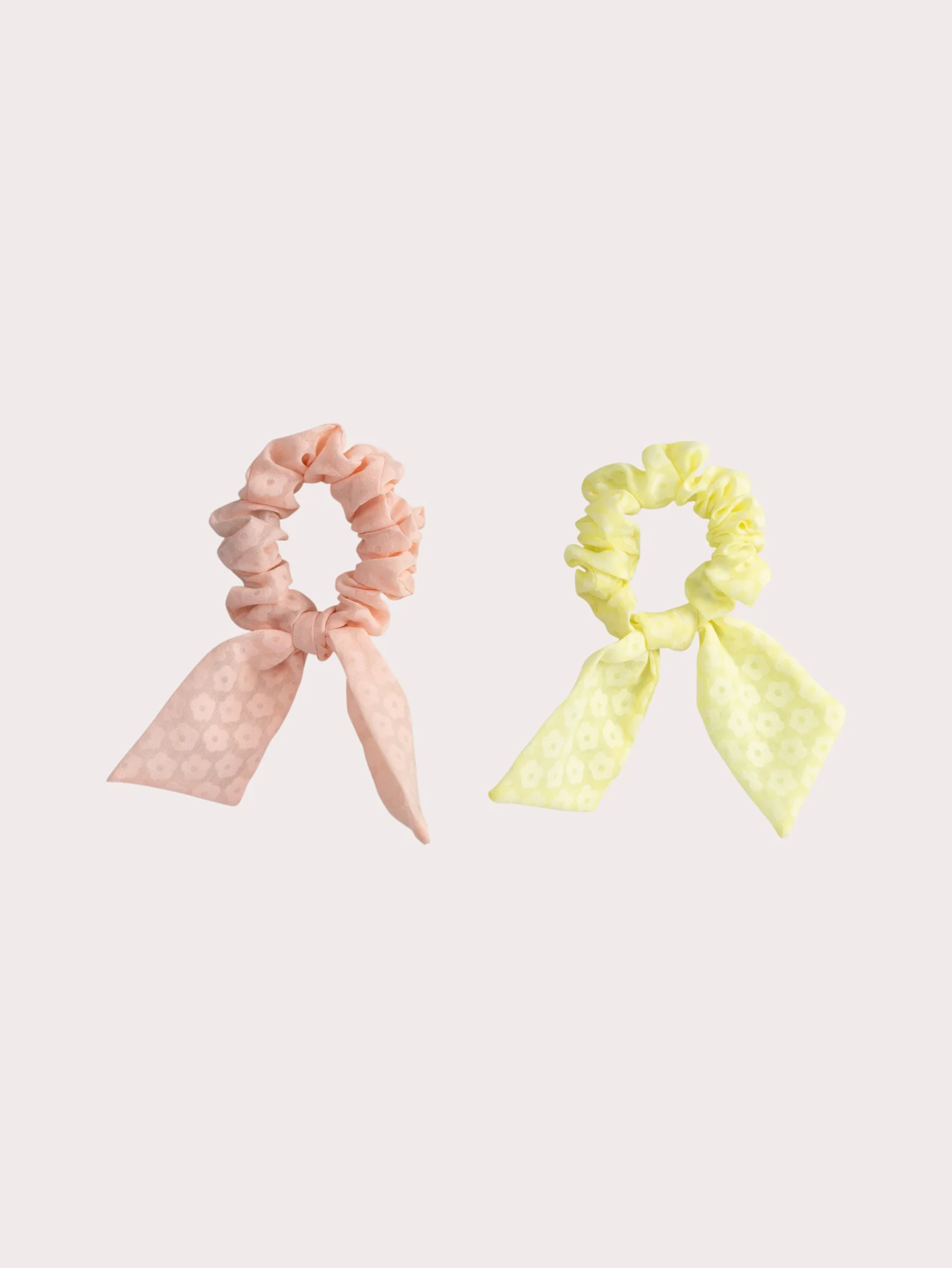 Lot de 2 élastiques roses et jaune pour fille