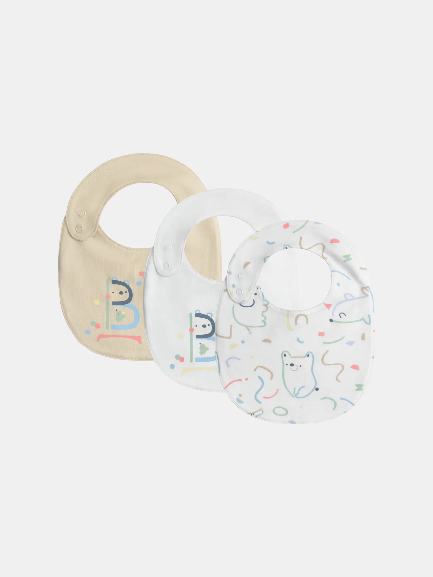 Lot de 3 bavoirs imprimé fantaisie