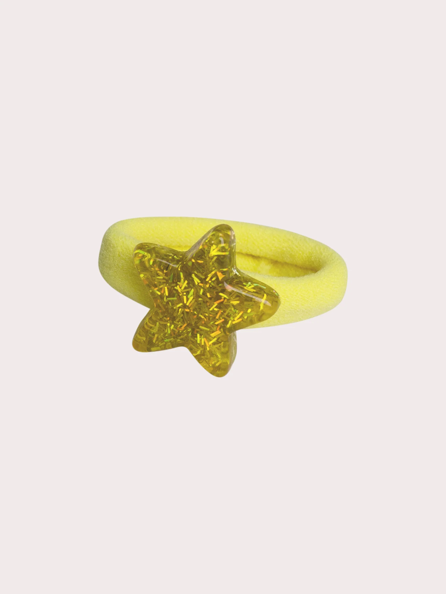 Lot de 4 petits élastiques cœurs et étoiles multicolores pour fille - Image 2