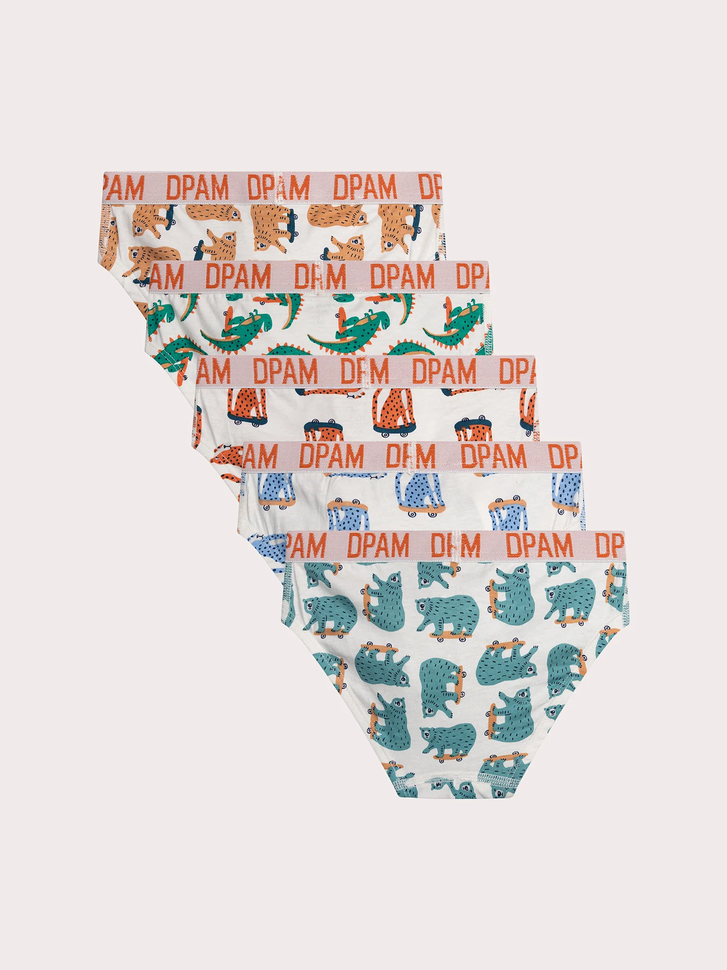 Lot de 5 slips animaux pour enfant garçon - Image 5