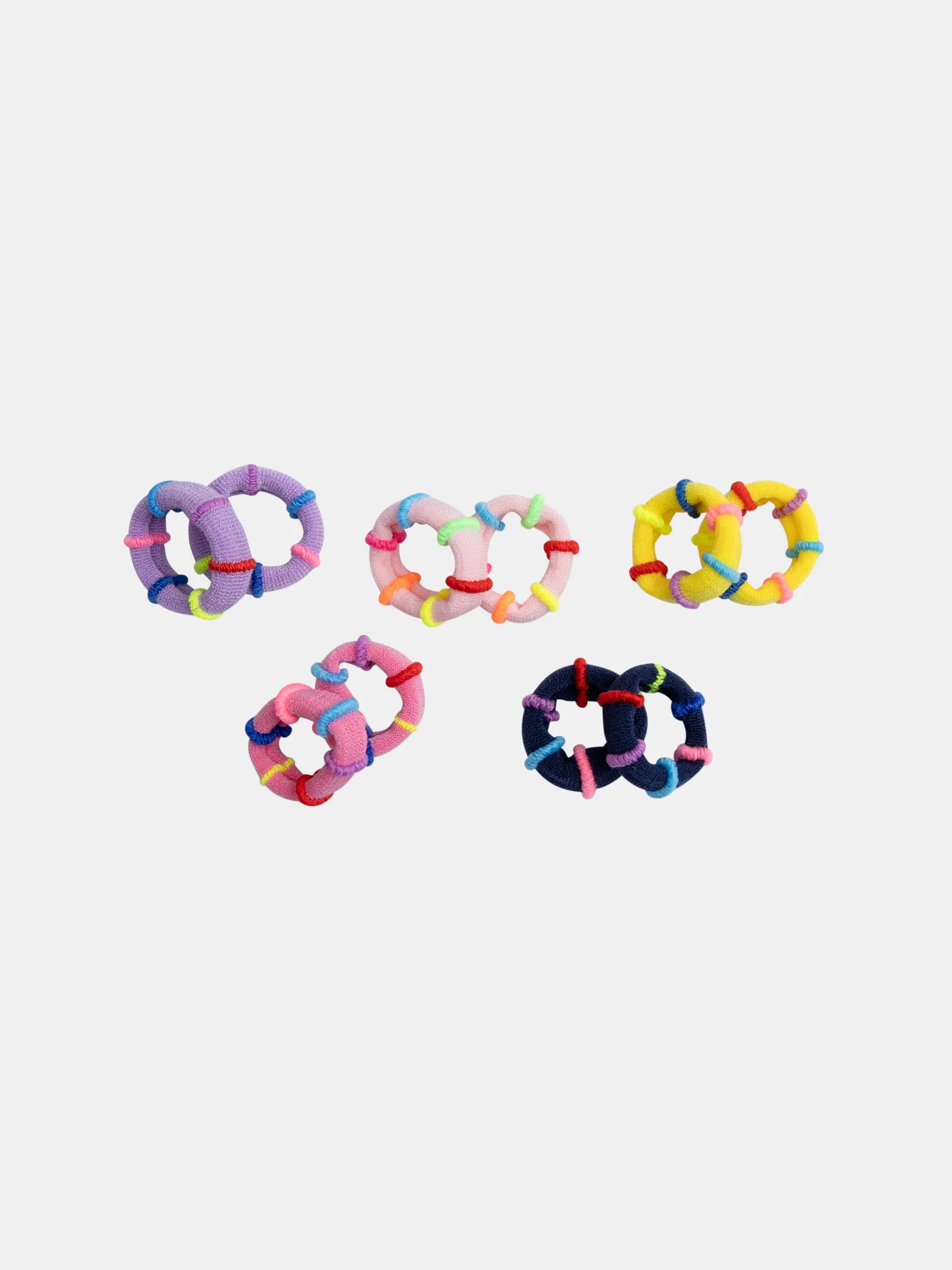 Lot de minis élastiques multicolores  pour fille