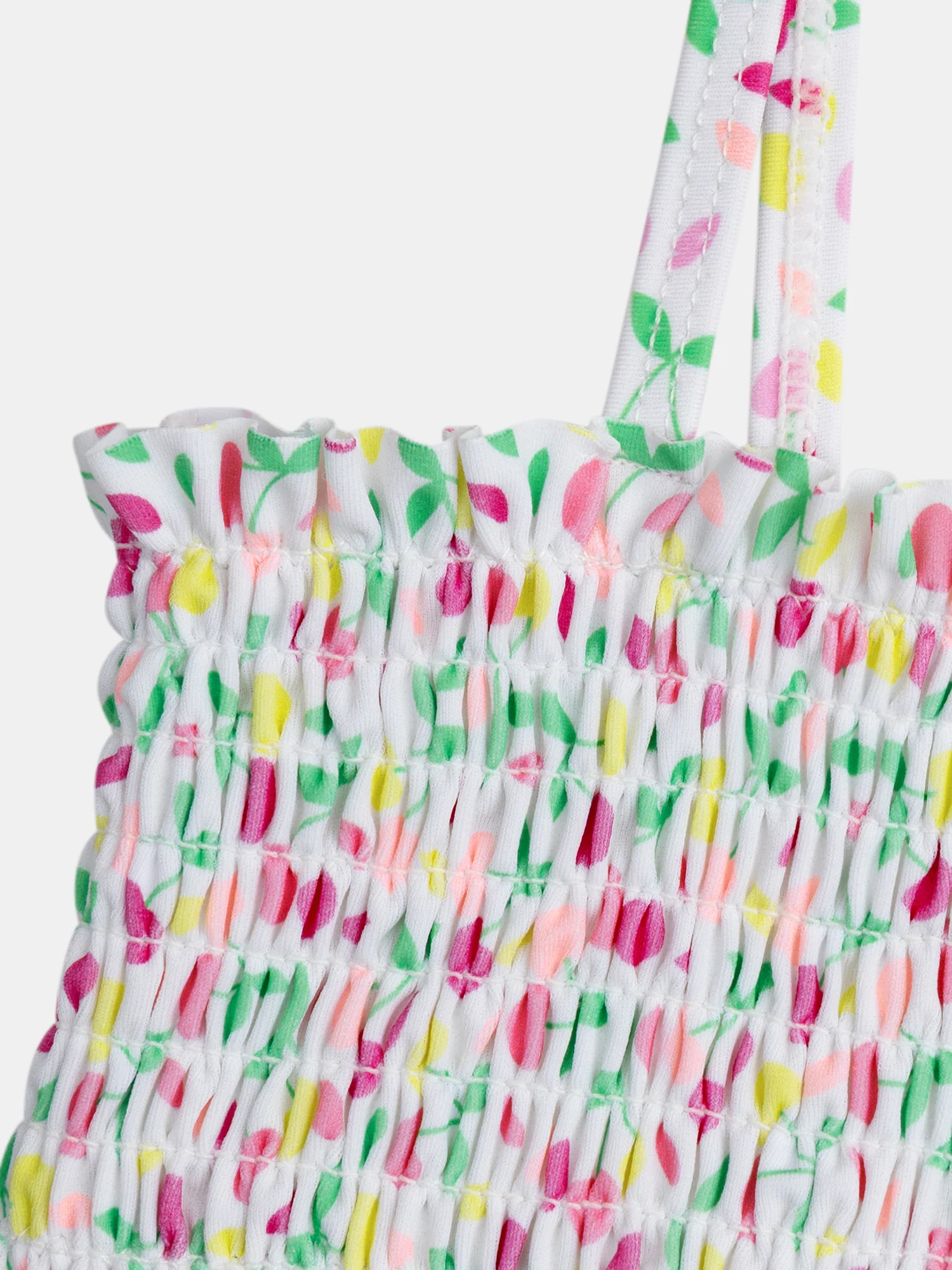 Maillot de bain 2 pièces écru imprimé cerises pour fille - Image 3