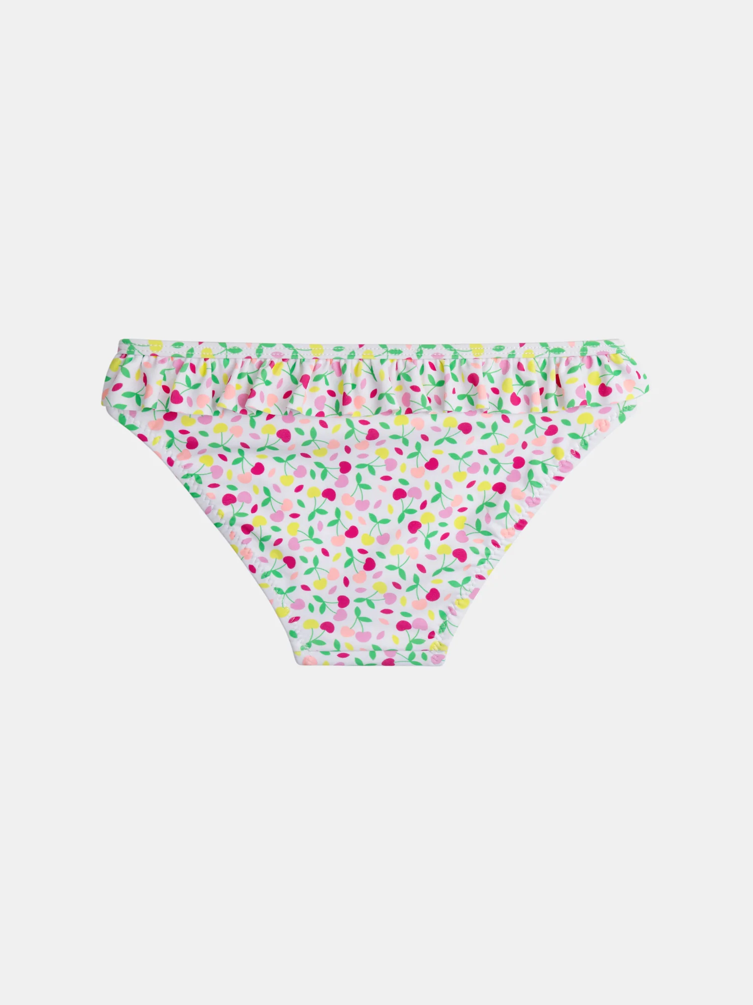 Maillot de bain 2 pièces écru imprimé cerises pour fille - Image 7