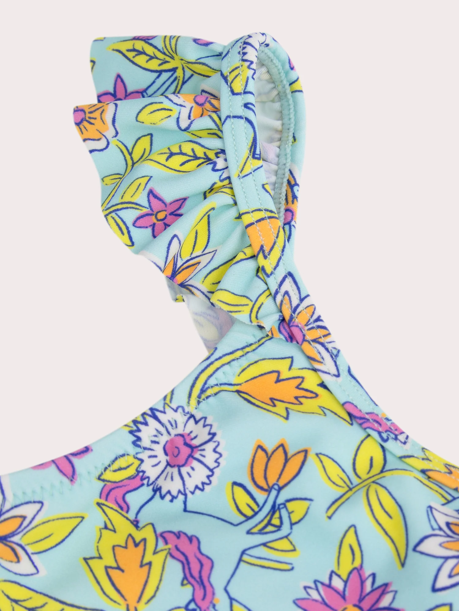 Maillot de bain 2 pieces imprimé fleuri pour fille - Image 4