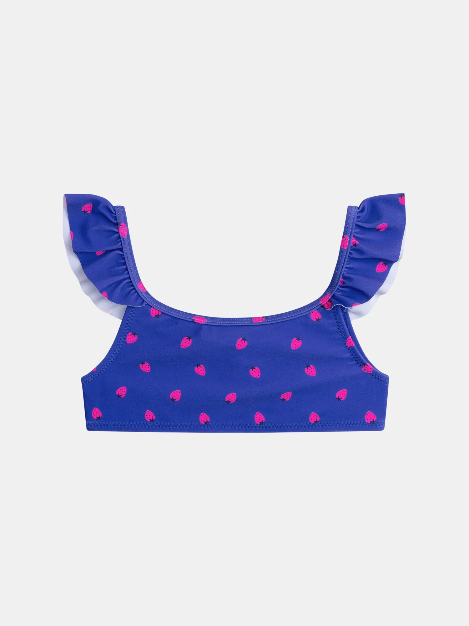 Maillot de bain bleu  2 pièces imprimé fraise pour fille - Image 4
