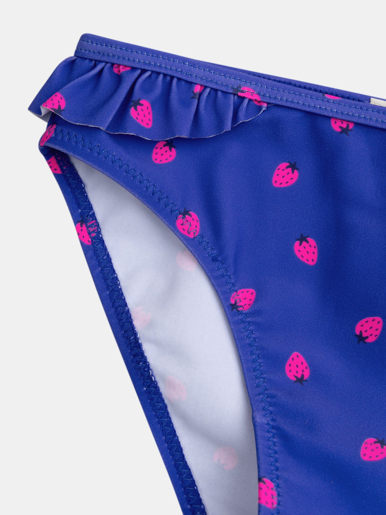 Maillot de bain bleu  2 pièces imprimé fraise pour fille - Image 7