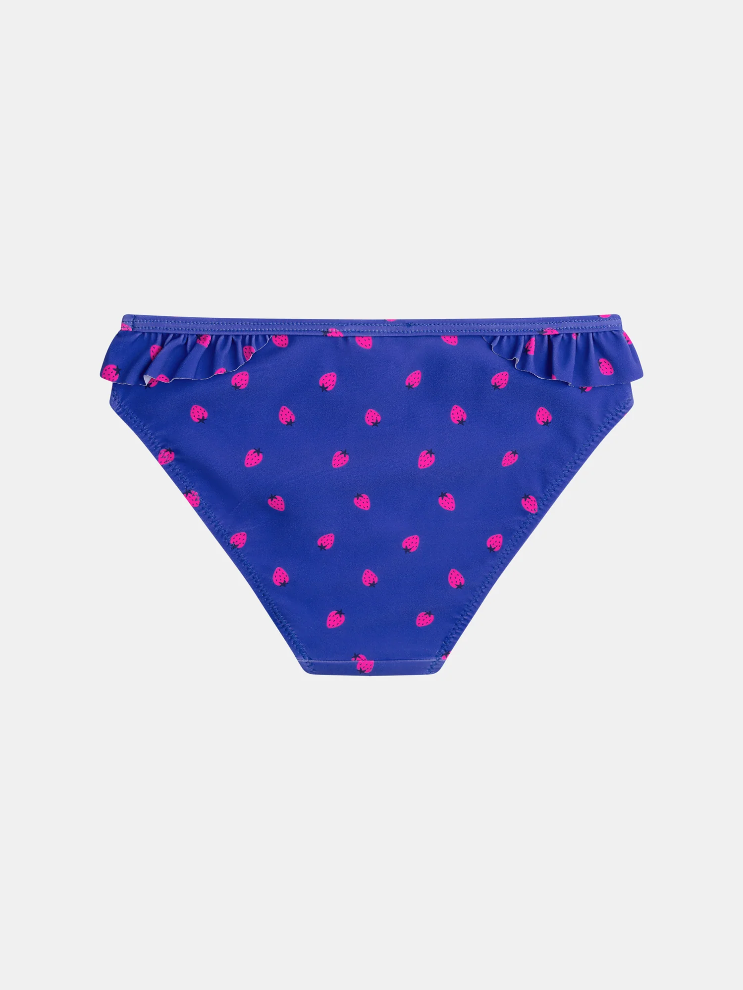 Maillot de bain bleu  2 pièces imprimé fraise pour fille - Image 9