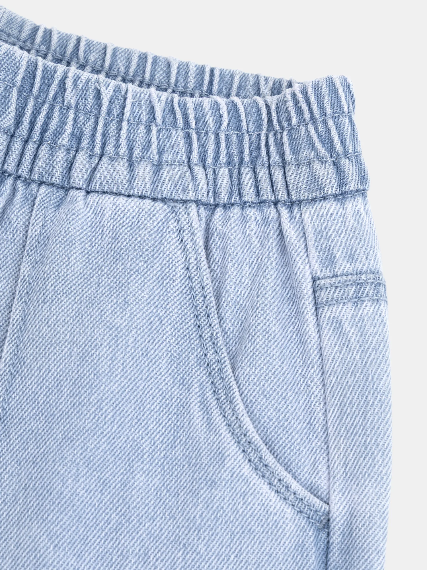 Pantalon en denim bleu clair à poches pour fille - Image 6